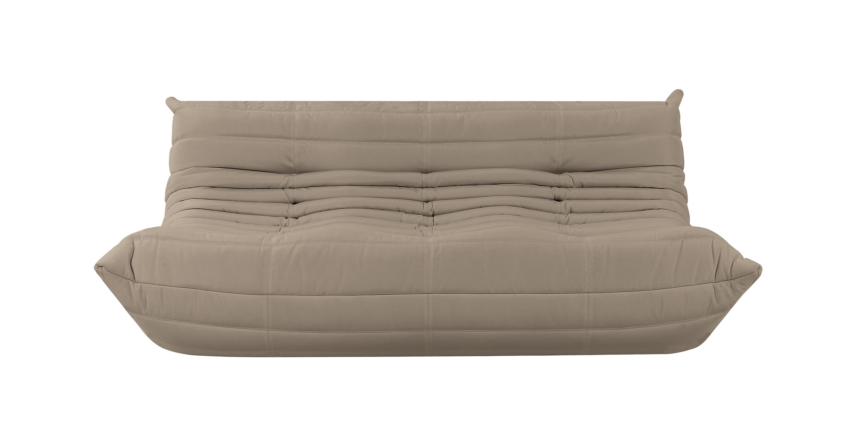 Mid Century Michel Ducaroy Quayside 3 Seater Sunbrella Outdoor Sofa -  Sunbrella Canvas Heather Beige