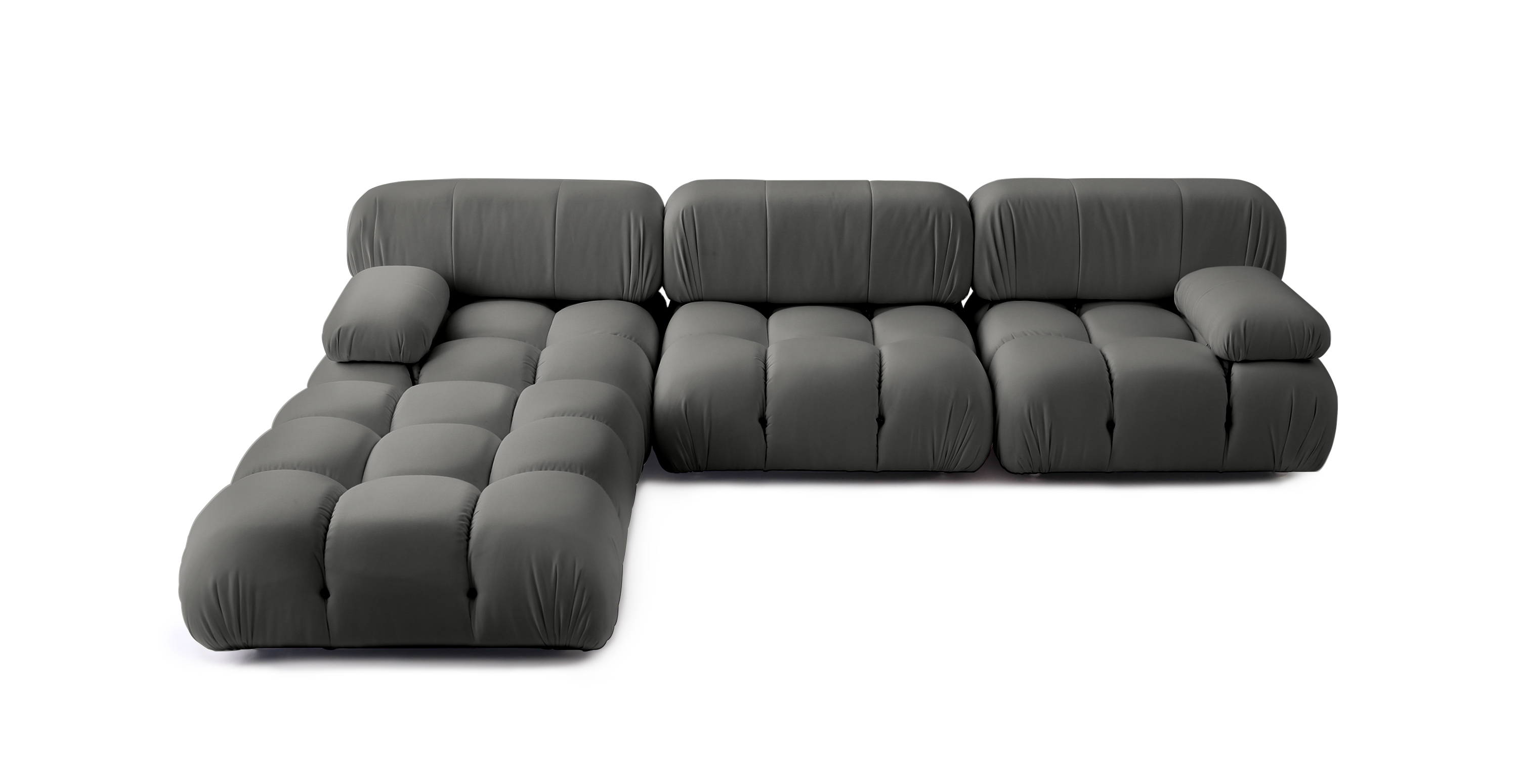 Mario Bellini Modular Sunbrella Outdoor Sofa | Configuration B - Stain Resistant -  Sunbrella Canvas Charcoal