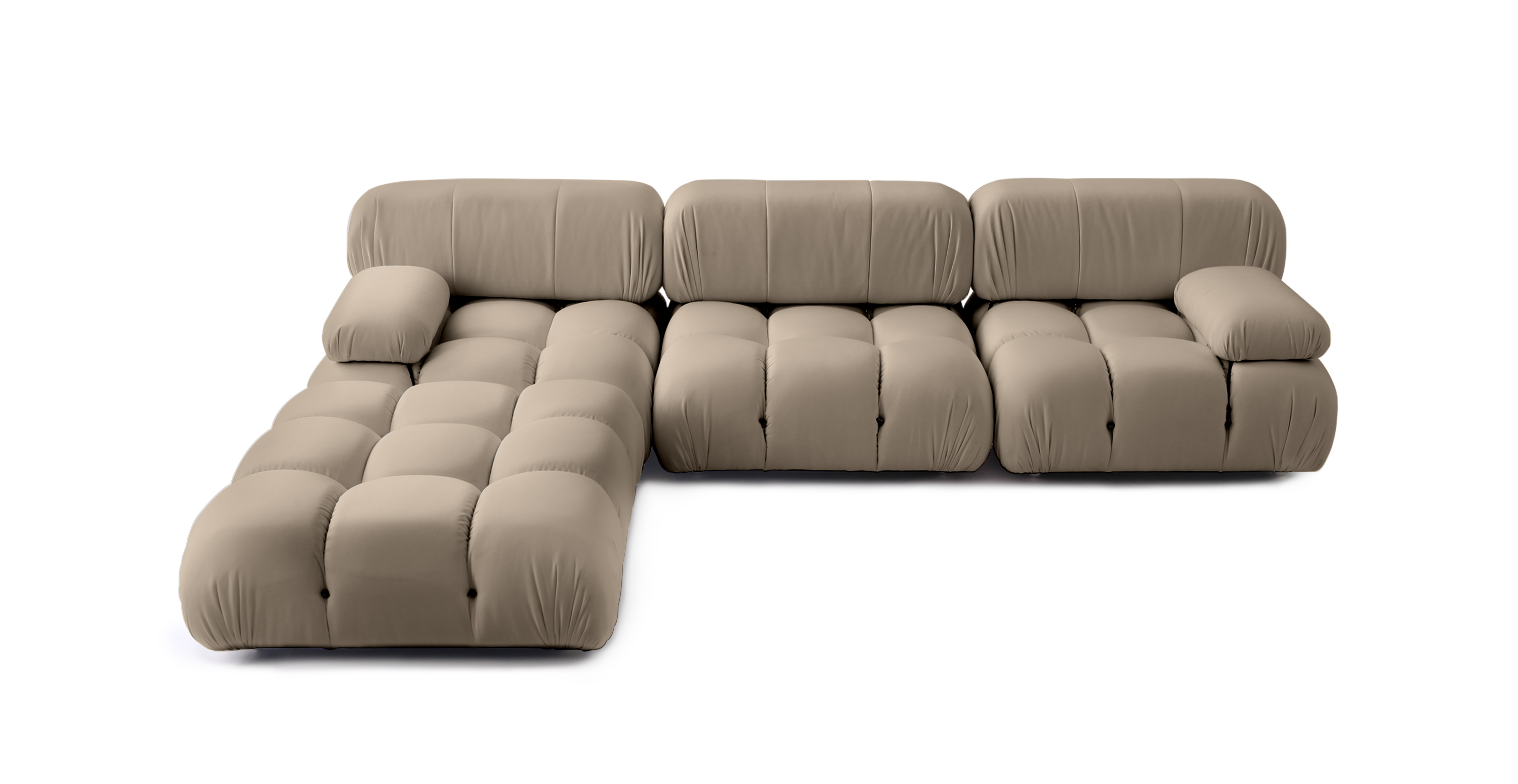 Mario Bellini Modular Sunbrella Outdoor Sofa | Configuration B -  Camaleonda Canvas Heather Beige