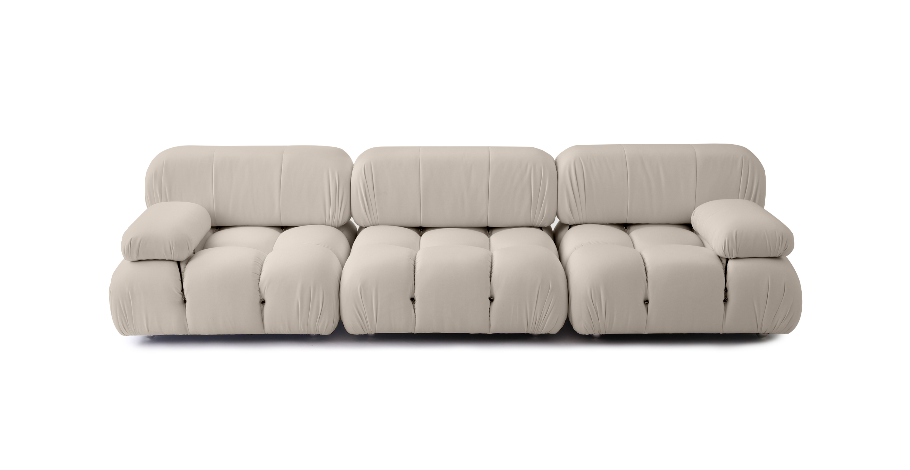 Mid Century Mario Bellini 3-Seater Modular Sunbrella Outdoor Sofa -  Sunbrella Canvas Antique Beige