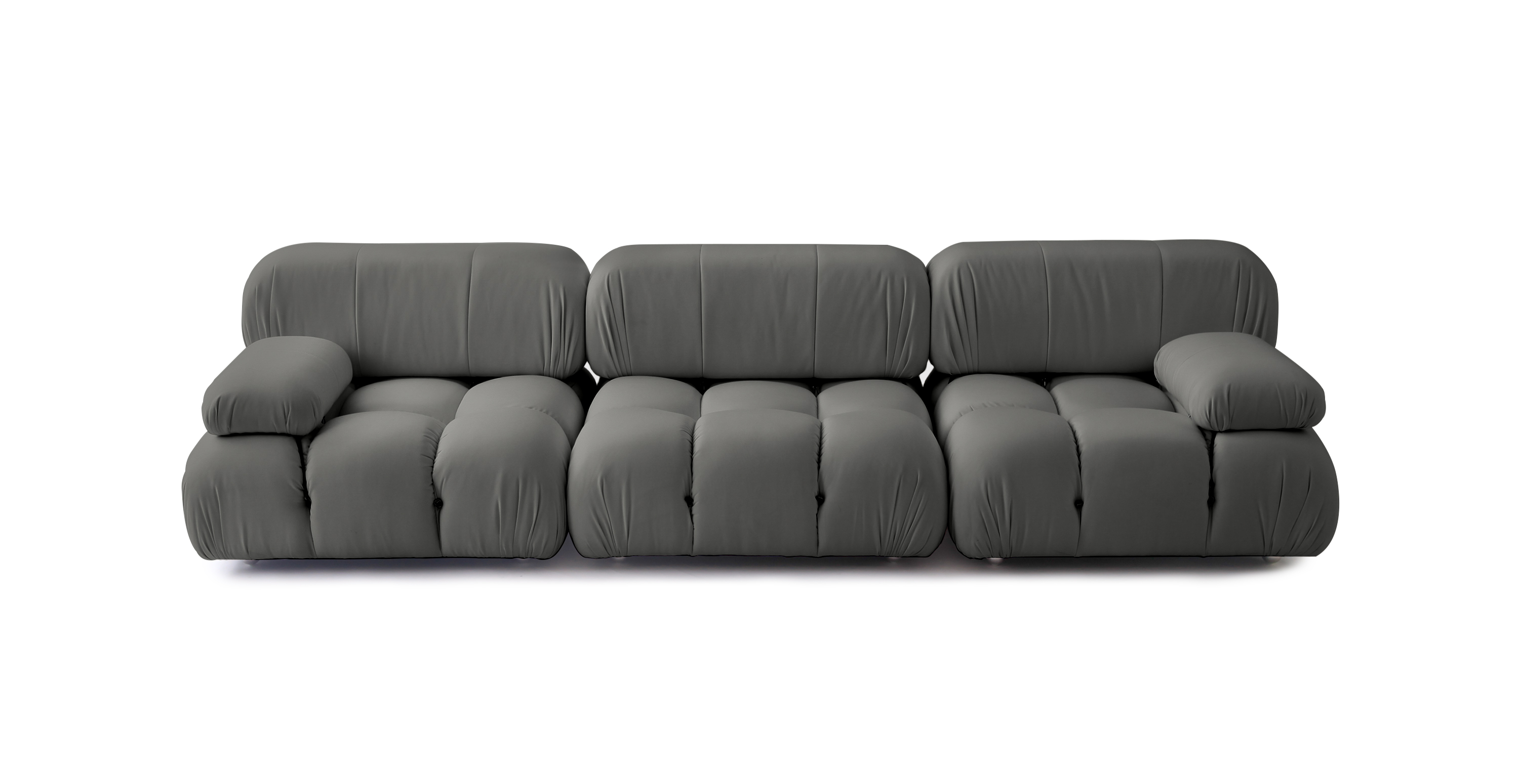 Italian Mario Bellini 3-Seater Modular Sunbrella Outdoor Sofa -  Sunbrella Canvas Charcoal