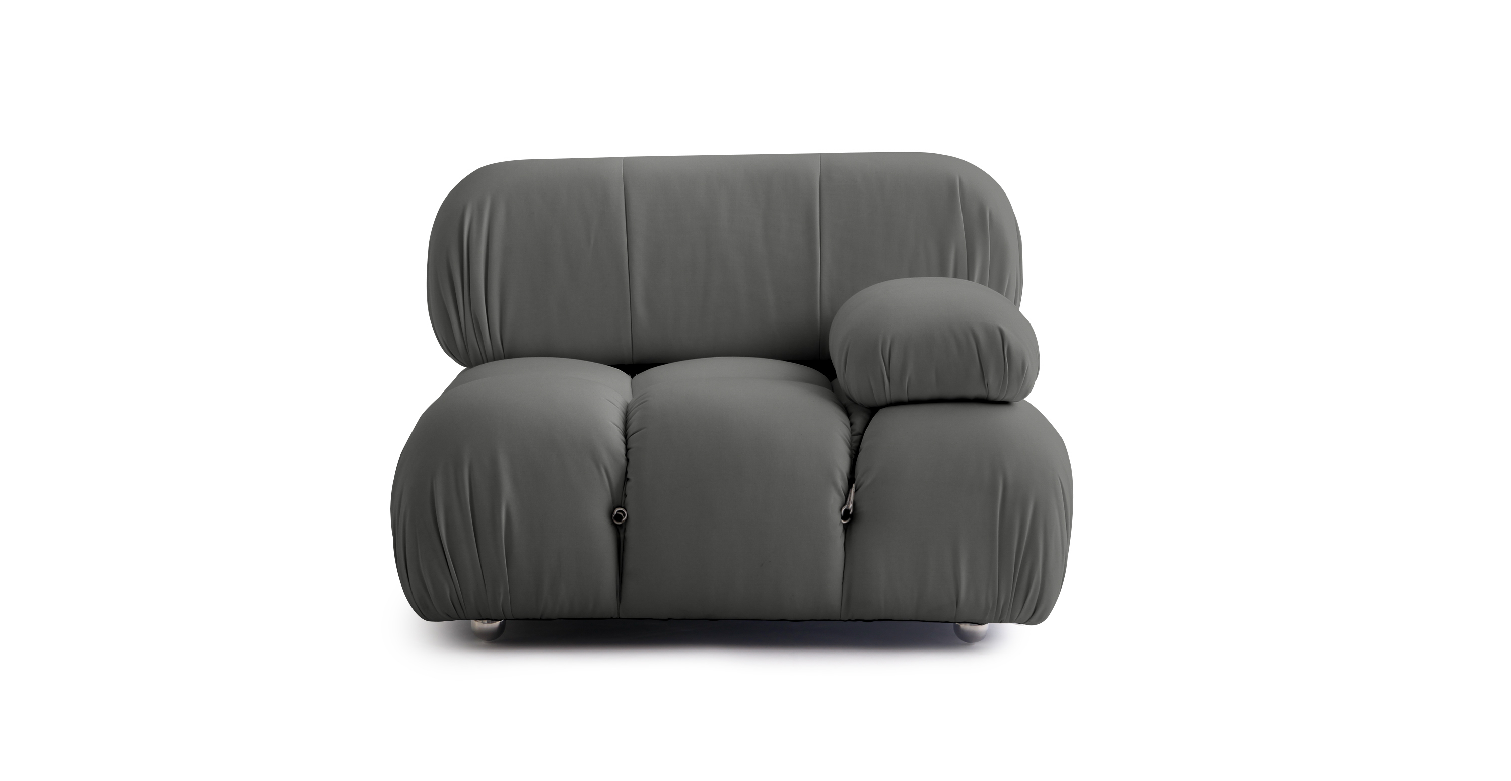 Mario Bellini Sunbrella Outdoor Sofa | Left Armrest - Sunbrella Canvas Charcoal