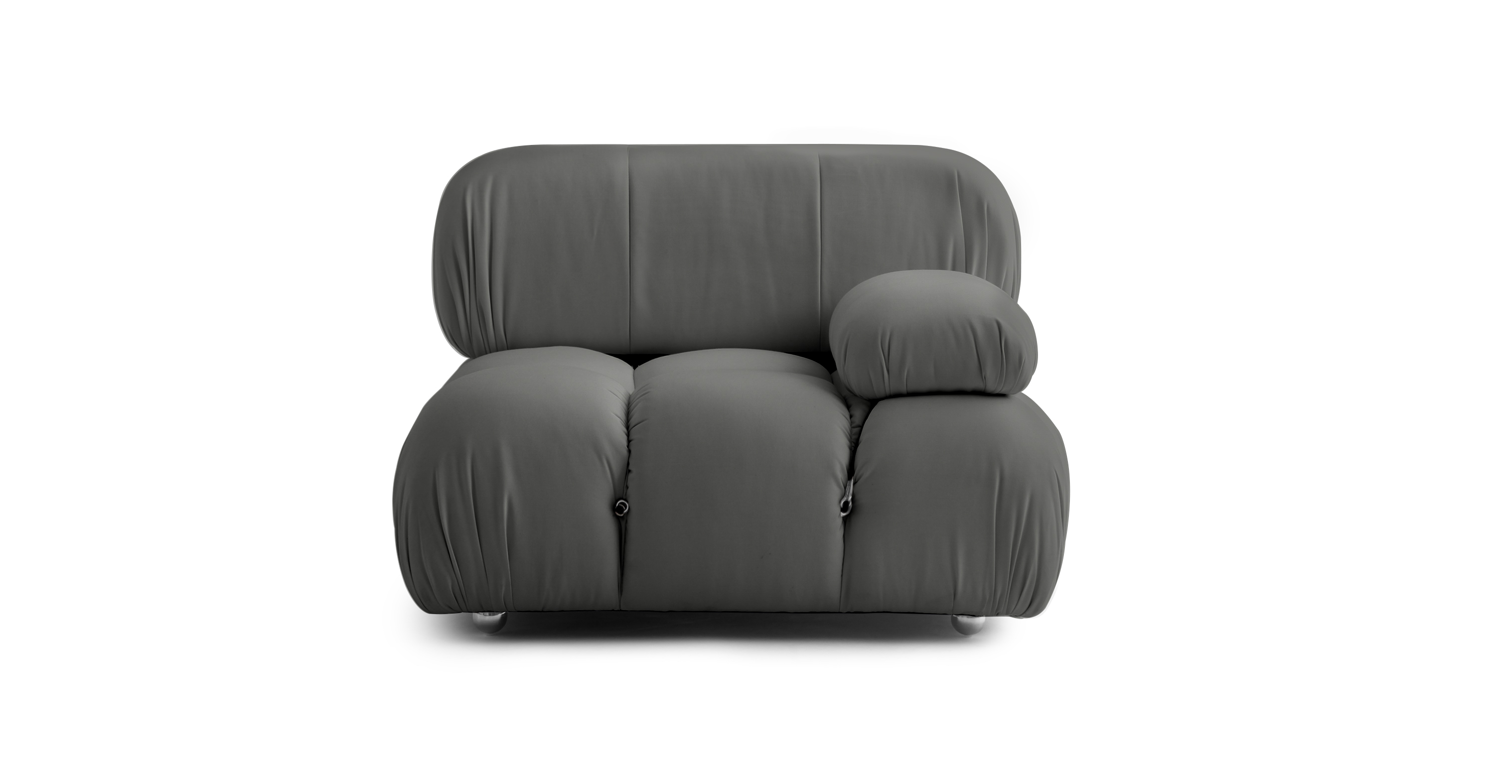 Mario Bellini Sunbrella Outdoor Sofa | Left Armrest -  Sunbrella Canvas Charcoal