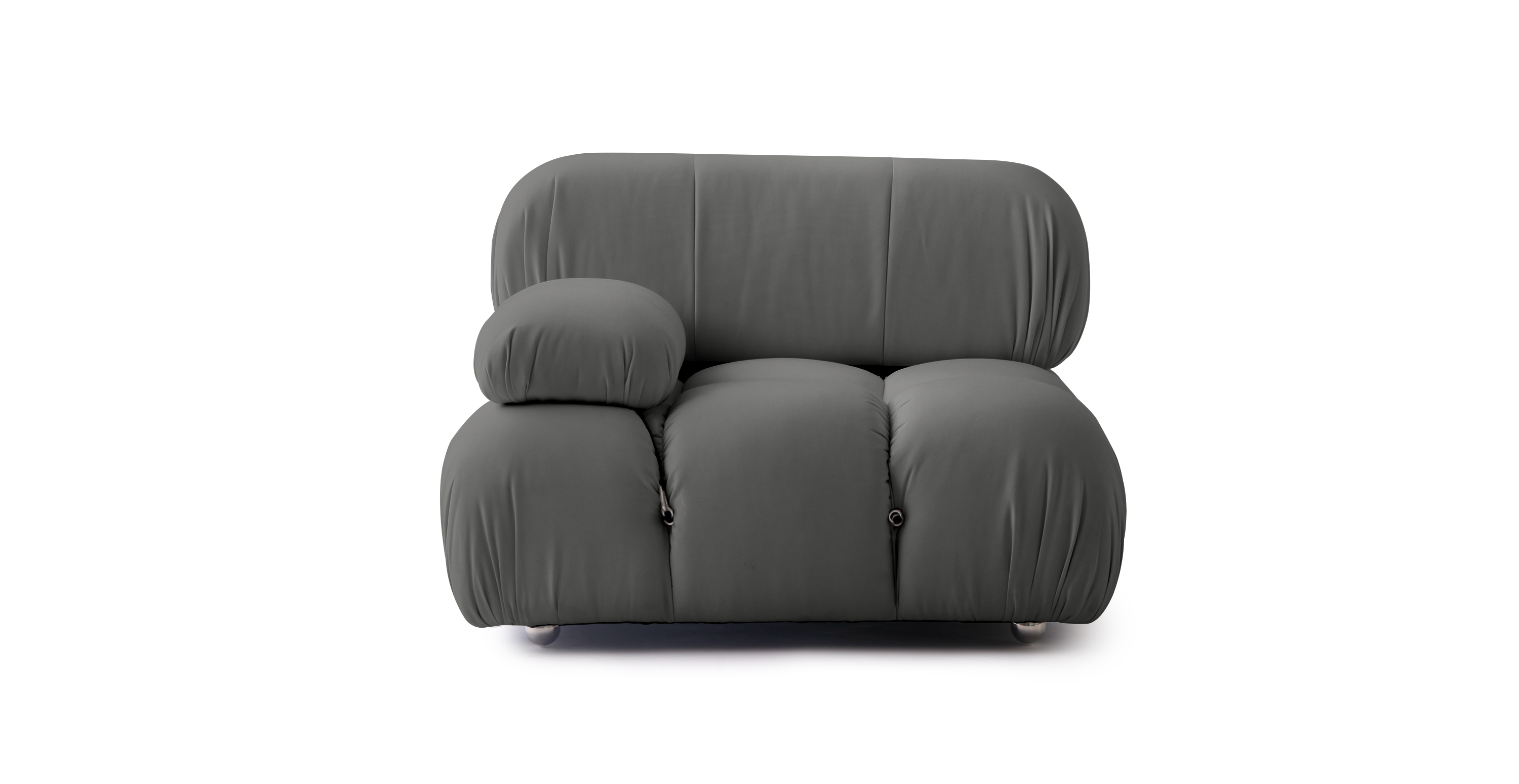 Mario Bellini Sunbrella Outdoor Sofa | Right Armrest - Sunbrella Canvas Charcoal