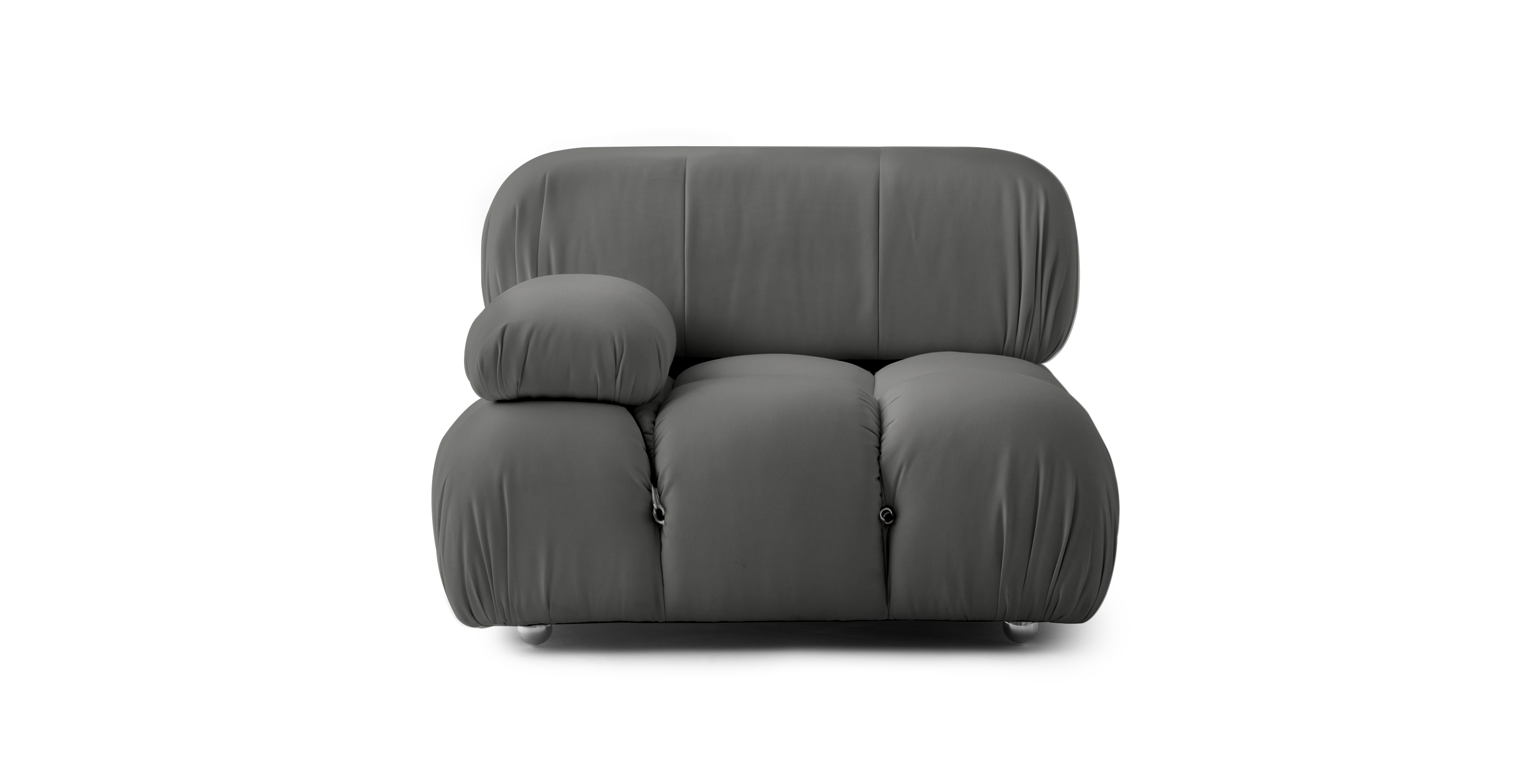 Mario Bellini Sunbrella Outdoor Sofa | Right Armrest -  Sunbrella Canvas Charcoal