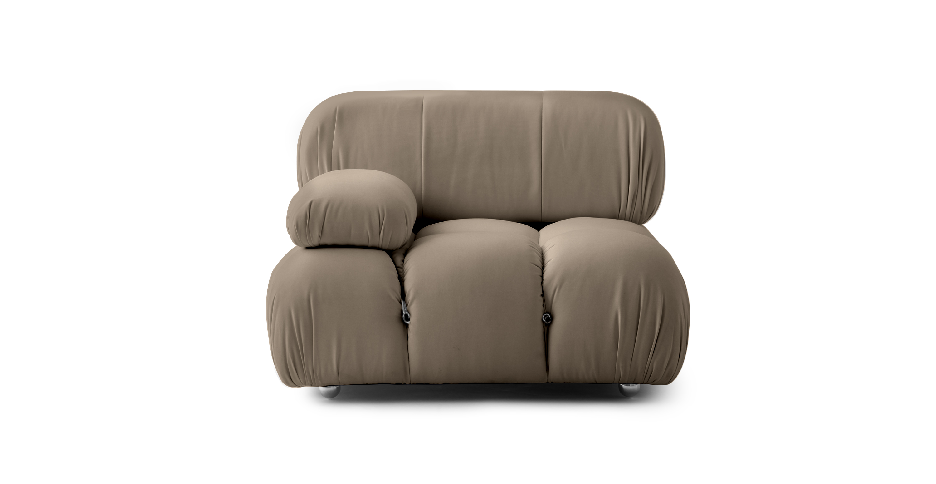 Mario Bellini Sunbrella Outdoor Sofa | Right Armrest -  Sunbrella Canvas Heather Beige