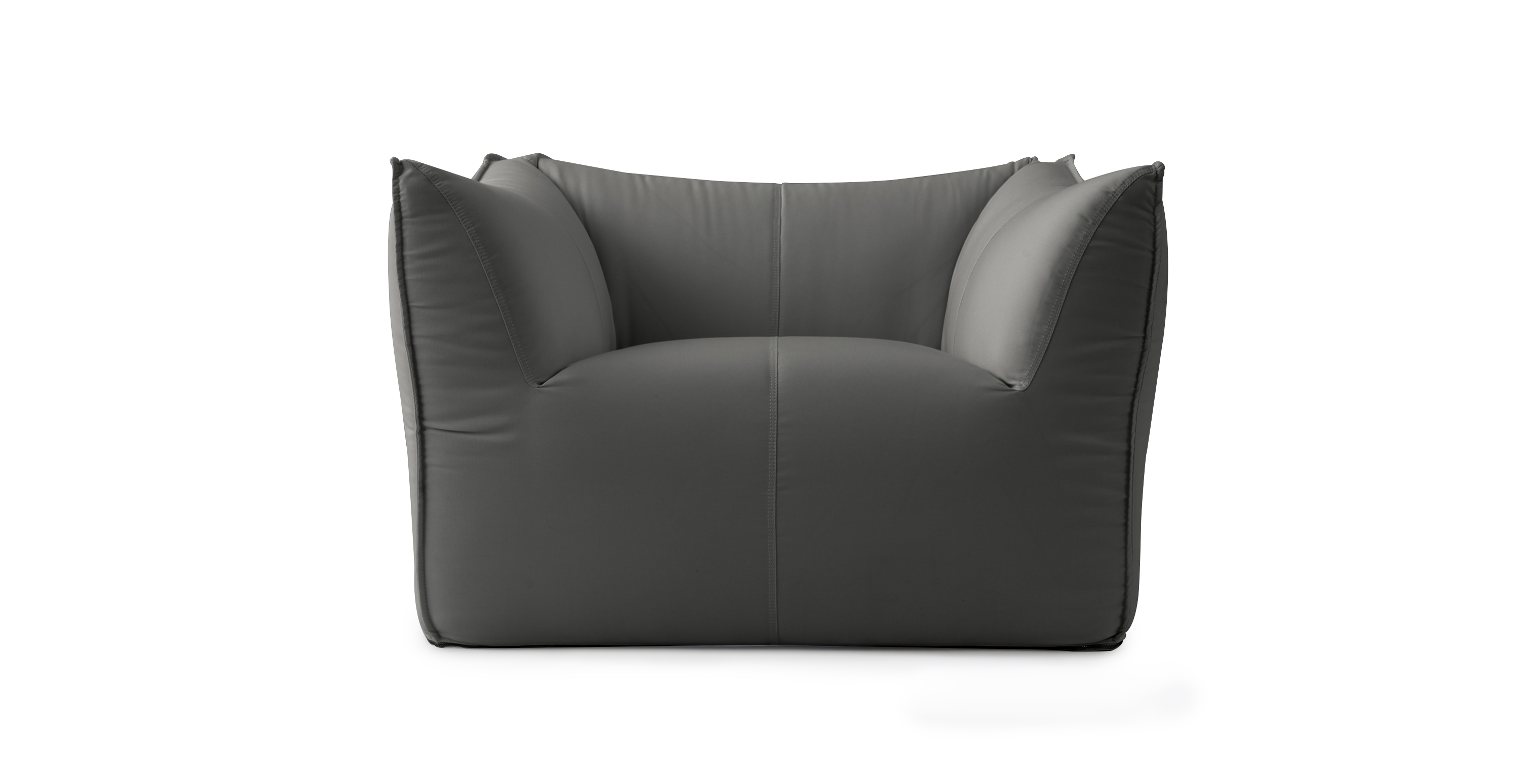 Mario Bellini Leandro Modern Sunbrella Outdoor Chair - Sunbrella Canvas Charcoal