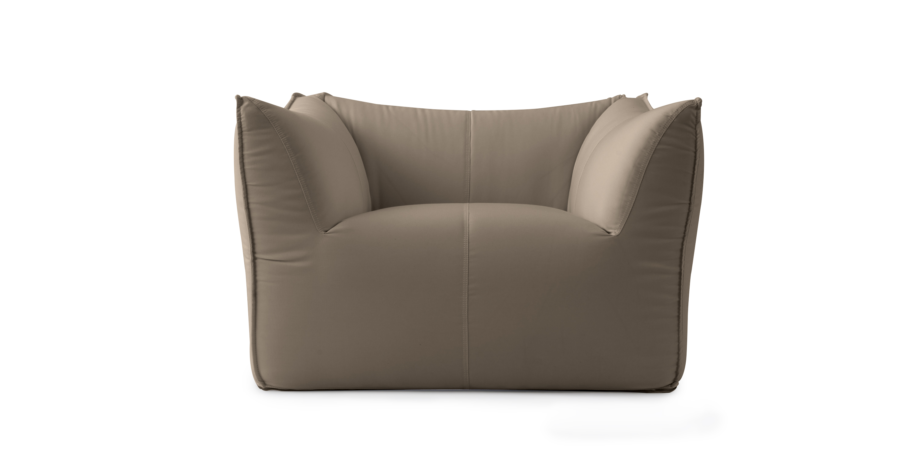 Mario Bellini Leandro Modern Sunbrella Outdoor Chair - Sunbrella Canvas Heather Beige