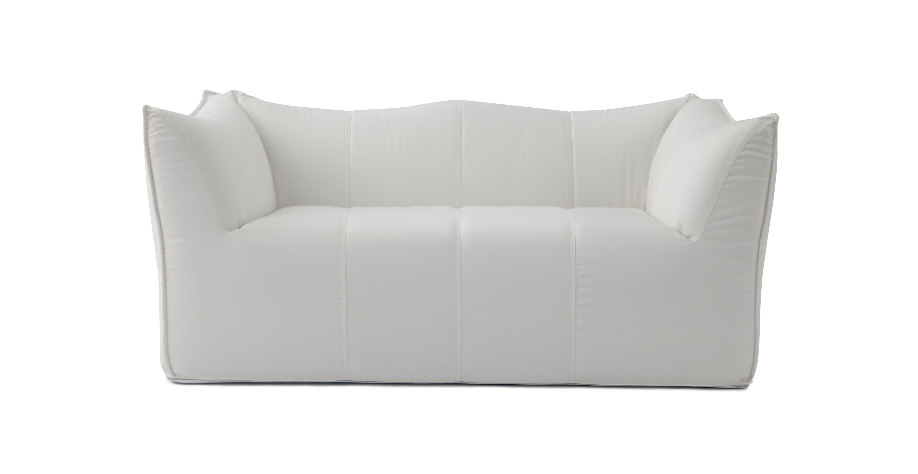 Mario Bellini Leandro Modern Sunbrella Outdoor Sofa - Sunbrella Off-White