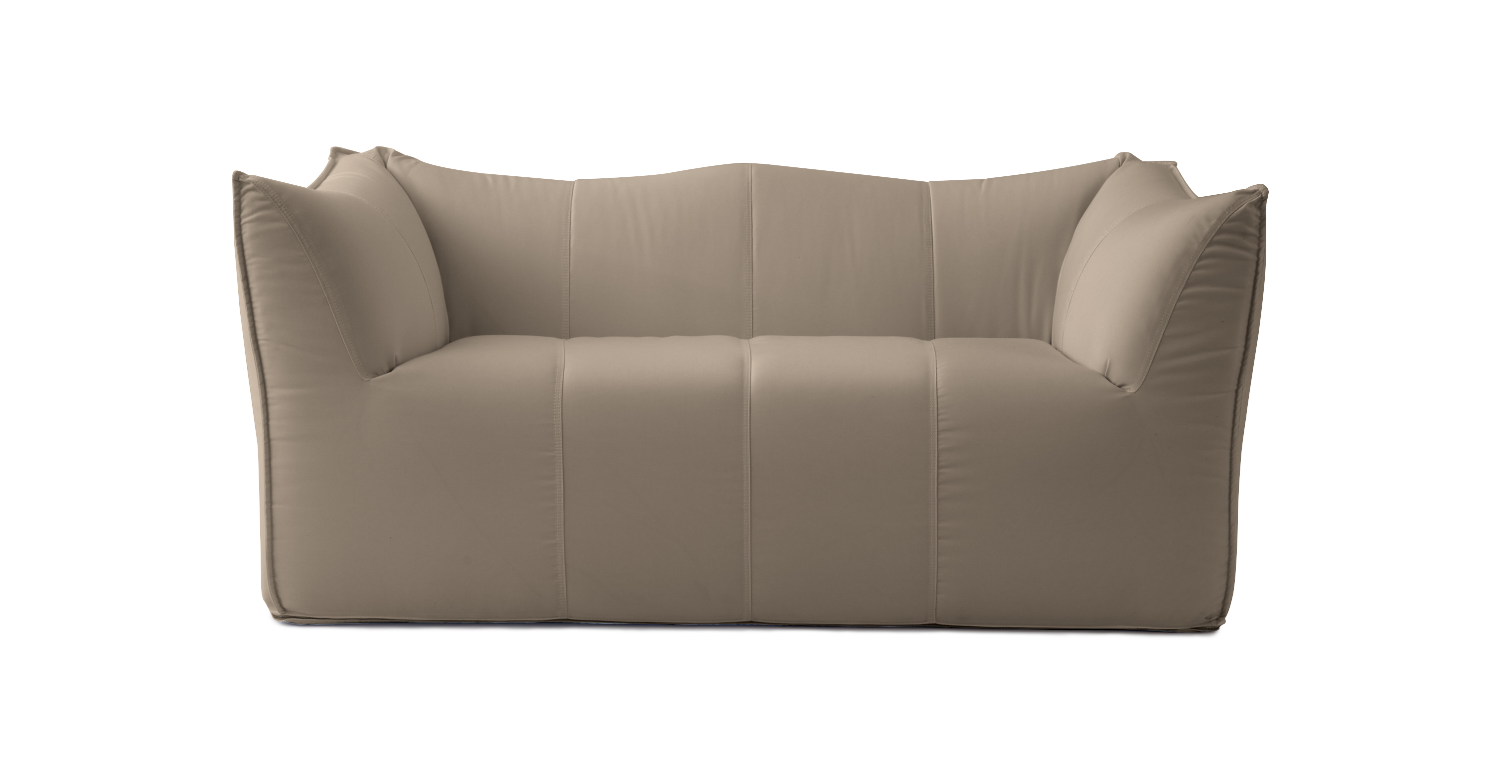 Mario Bellini Leandro Modern Sunbrella Outdoor Sofa -  Sunbrella Canvas Heather Beige
