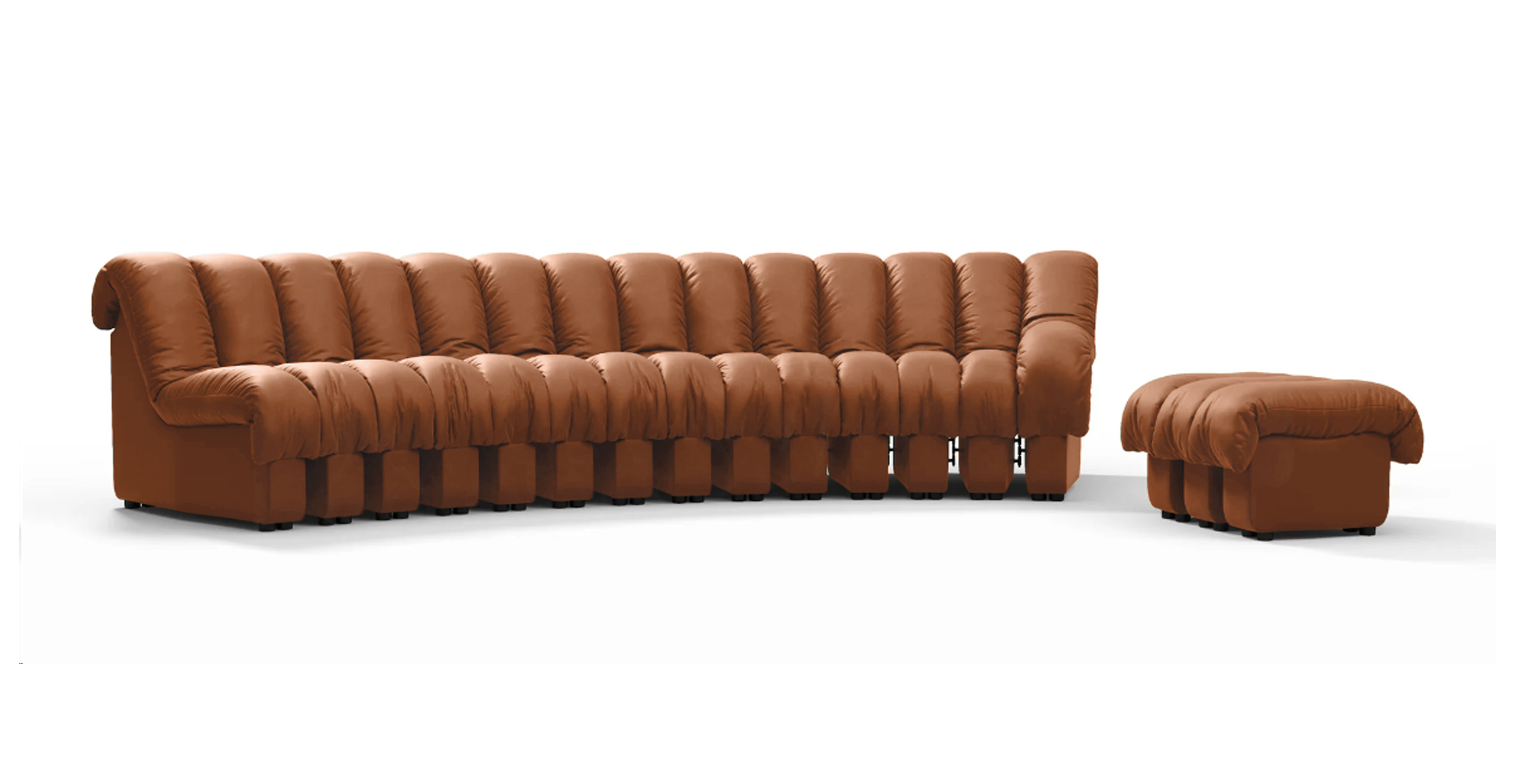DS 600 Sofa - Configuration A -  Leather Antique Brown