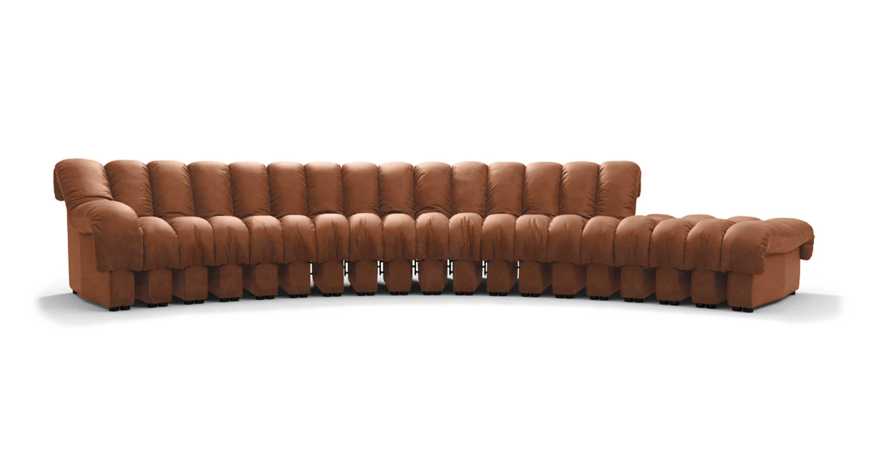 DS 600 Sofa - Configuration B -  Leather Antique Brown