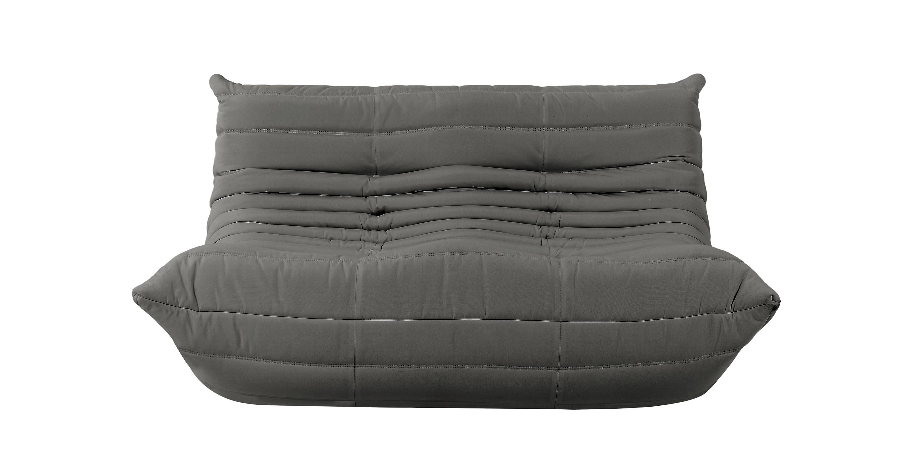 Michel Ducaroy Portside Two Seater Sunbrella Outdoor Loveseat -  Togo Canvas Charcoal