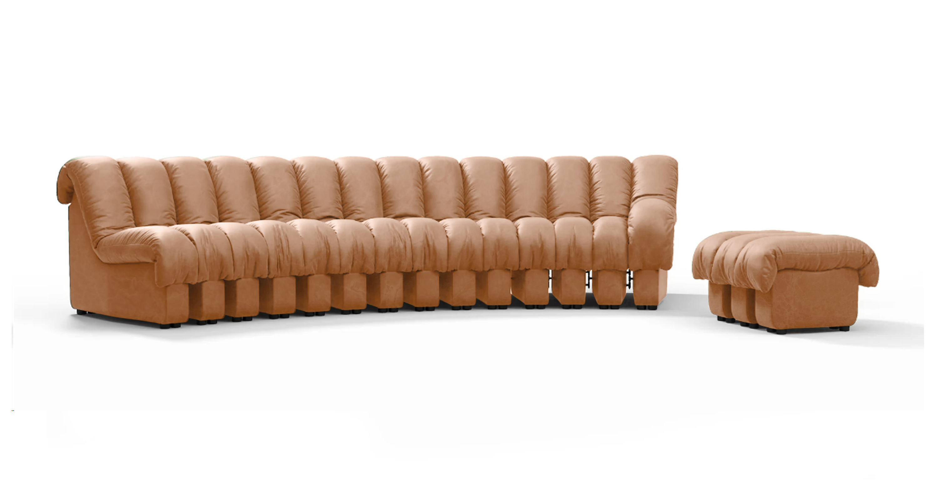 DS 600 Sofa - Configuration A -  Leather Antique Light Brown