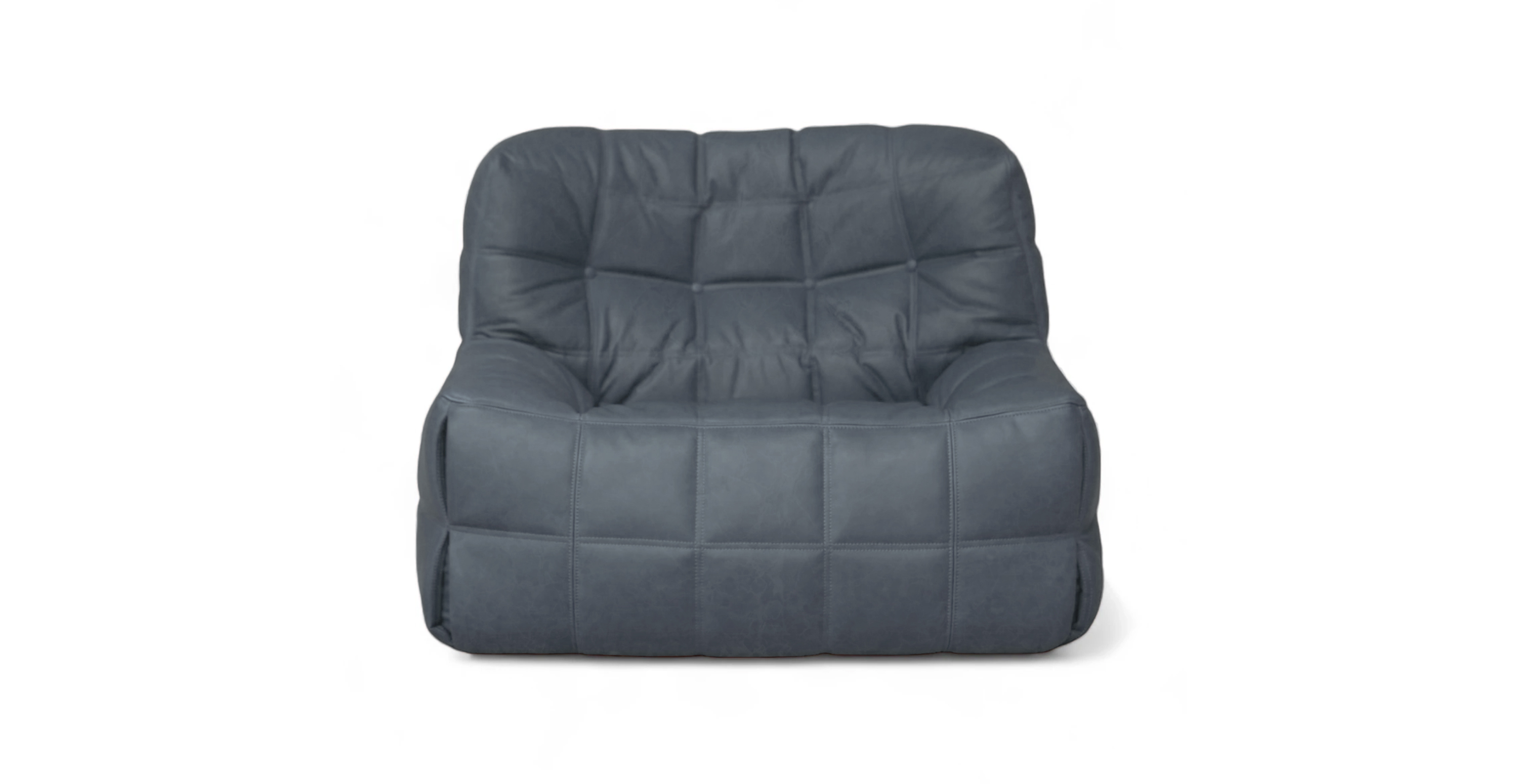 Michel Ducaroy Kashyma Modern Lounge Chair - Leather Antique Granite