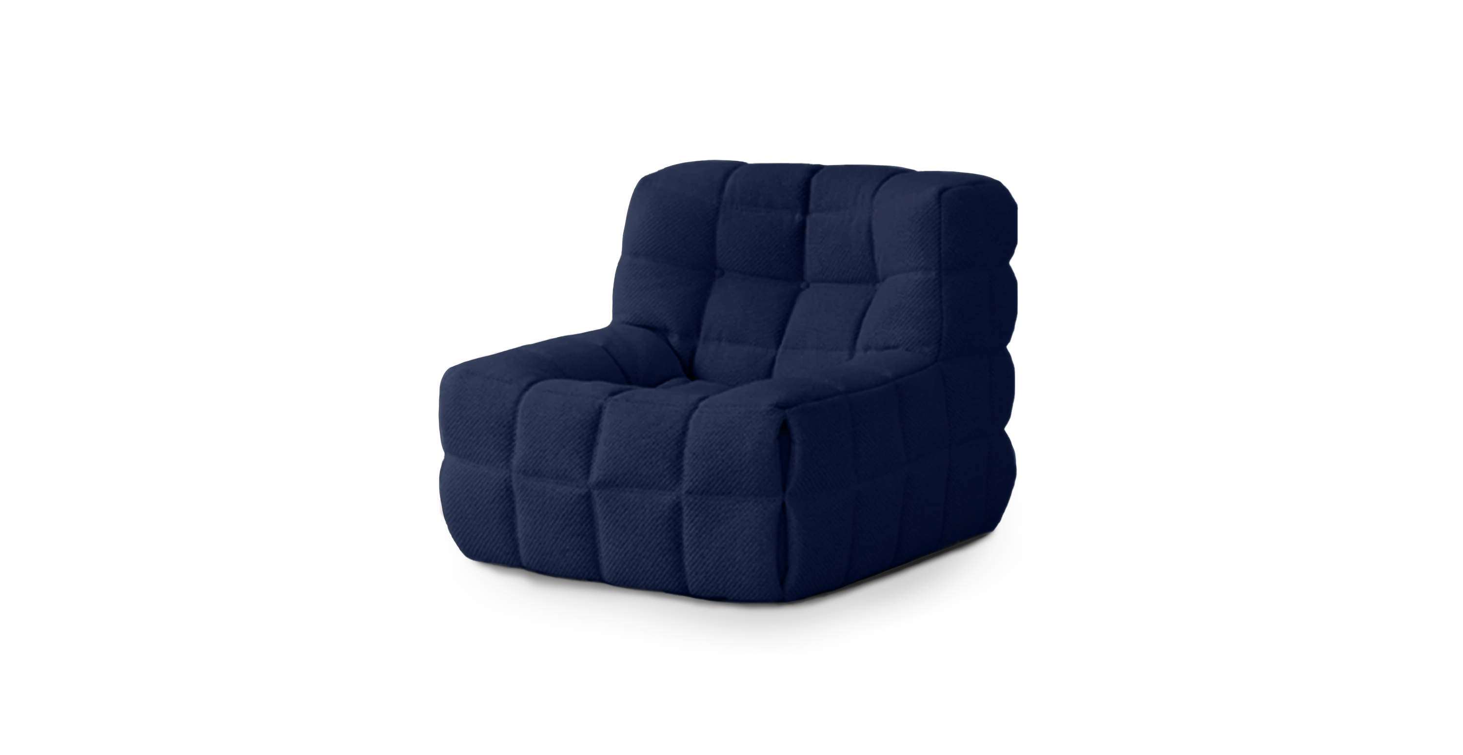 Michel Ducaroy Kashyma Modern Lounge Chair - Kashima Blue Corduroy