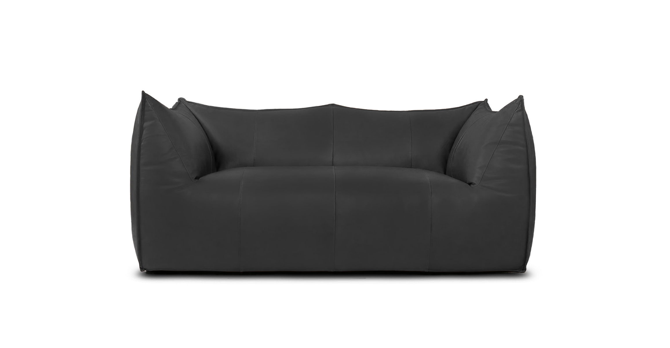 MCM Mario Bellini Leandro Modern Sofa -  Black Italian Leather