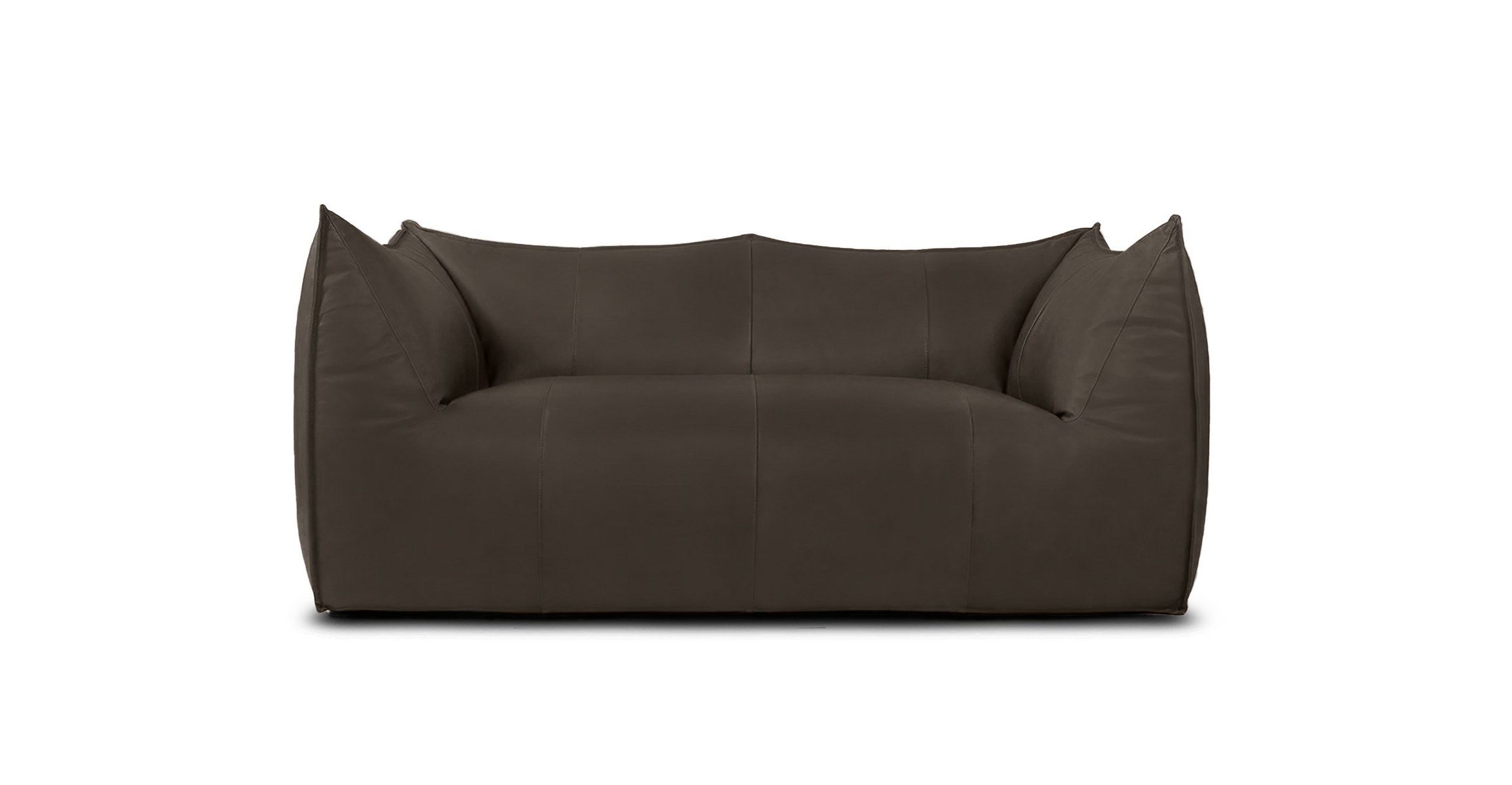 Mario Bellini Leandro Modern Loveseat -  Leather Brown Italian