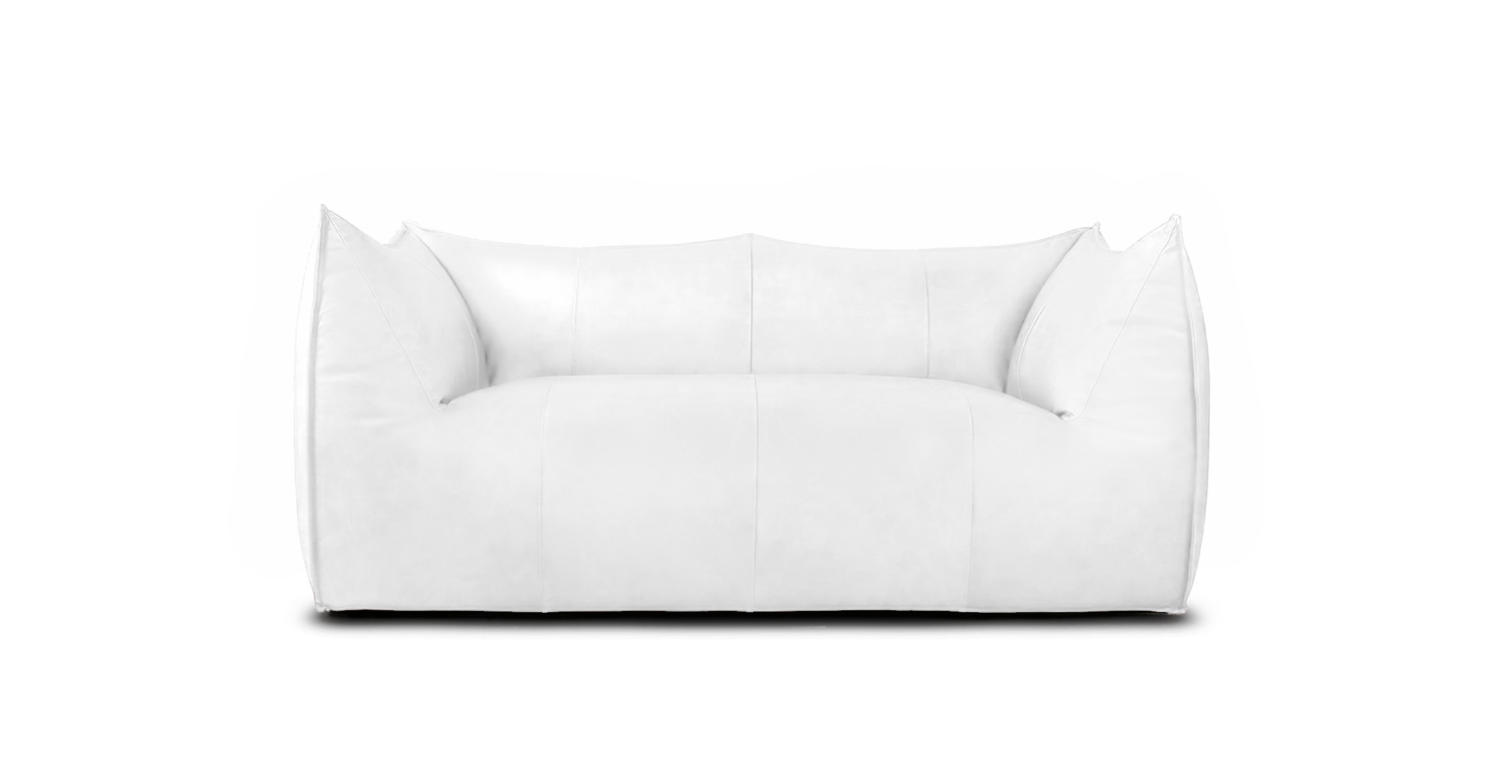 Mario Bellini Leandro Modern Sofa -  Bambole Antique White Leather