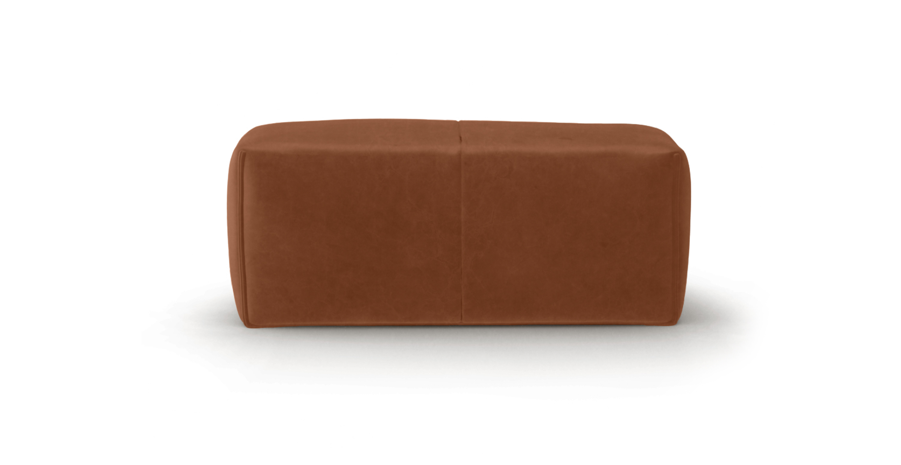 Mario Bellini Leandro Ottoman -  Leather Antique Brown