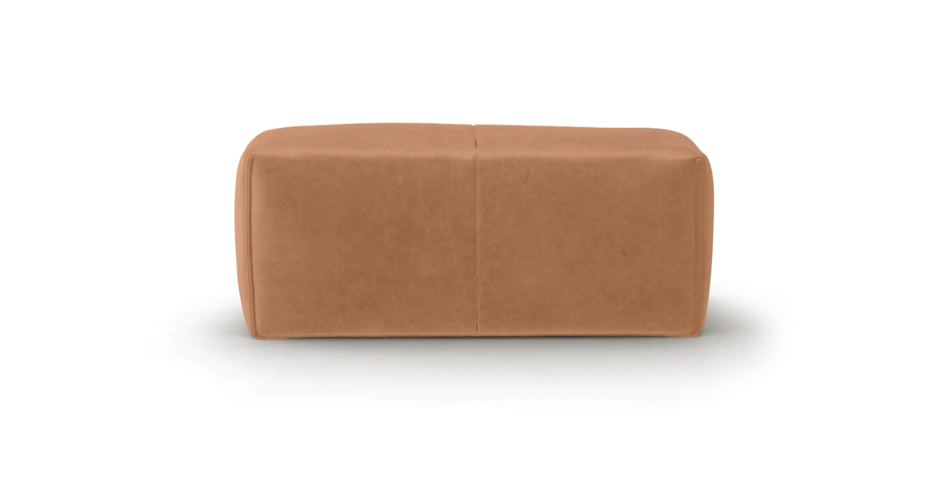 Mario Bellini Leandro Ottoman -  Leather Antique Light Brown