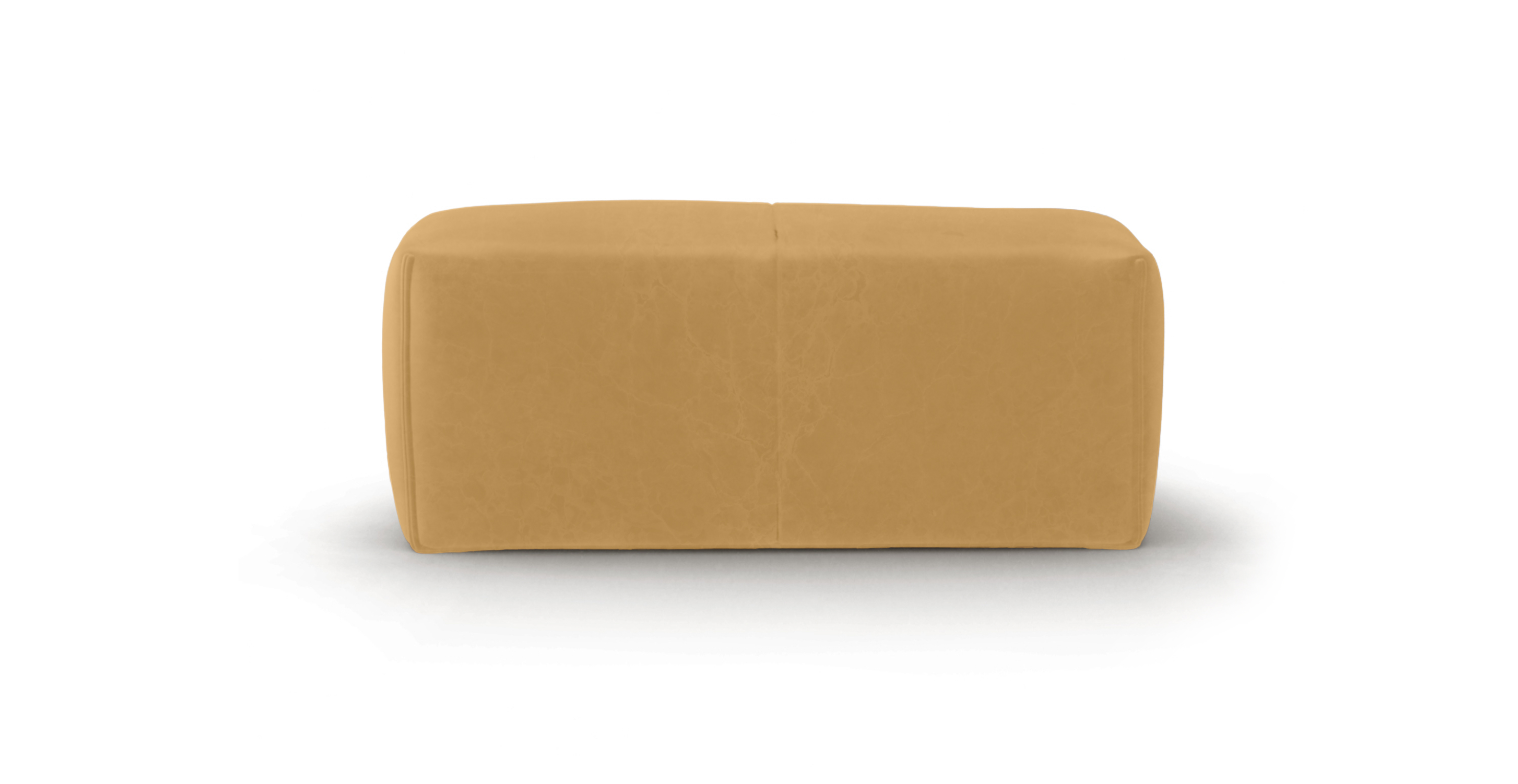 Mario Bellini Leandro Ottoman -  Leather Antique Cashew