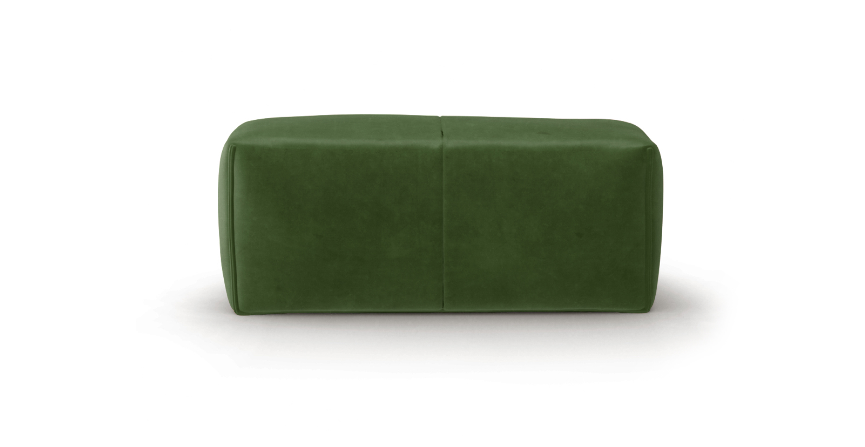 Mario Bellini Leandro Ottoman -  Leather Antique Green