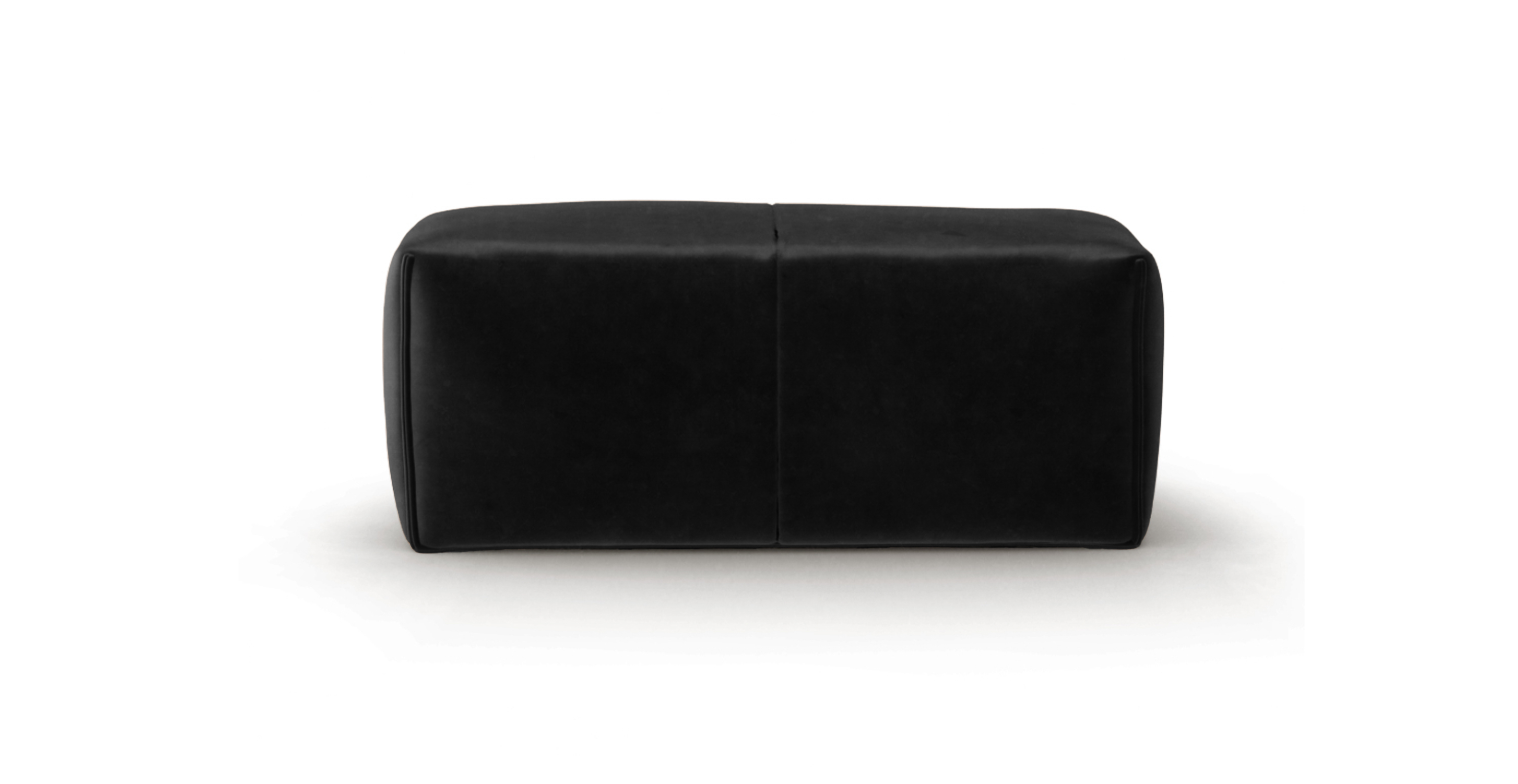 Mario Bellini Leandro Ottoman -  Leather Antique Black