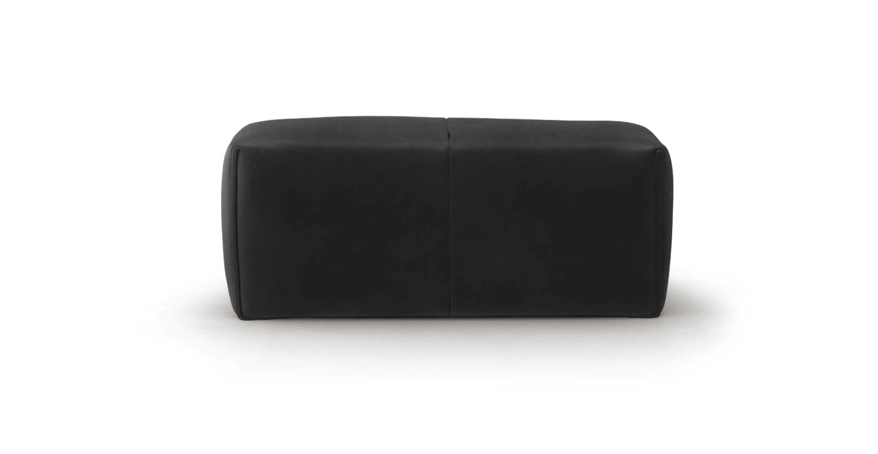 Mario Bellini Leandro Ottoman -  Leather Black Italian