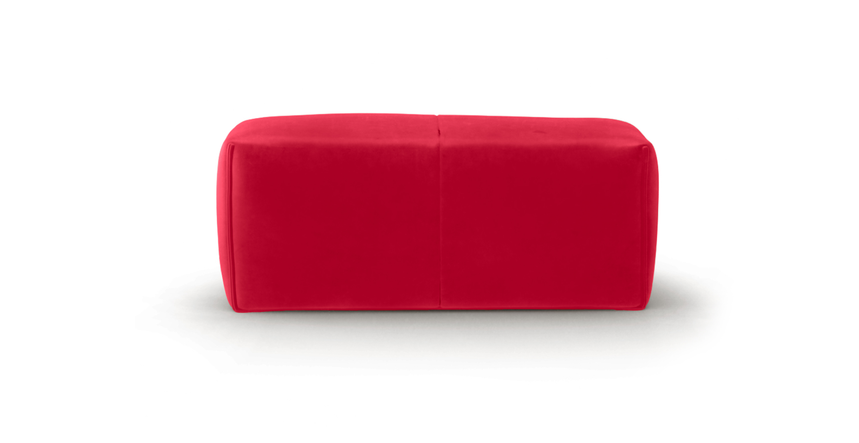 Mario Bellini Leandro Ottoman -  Leather Red Italian