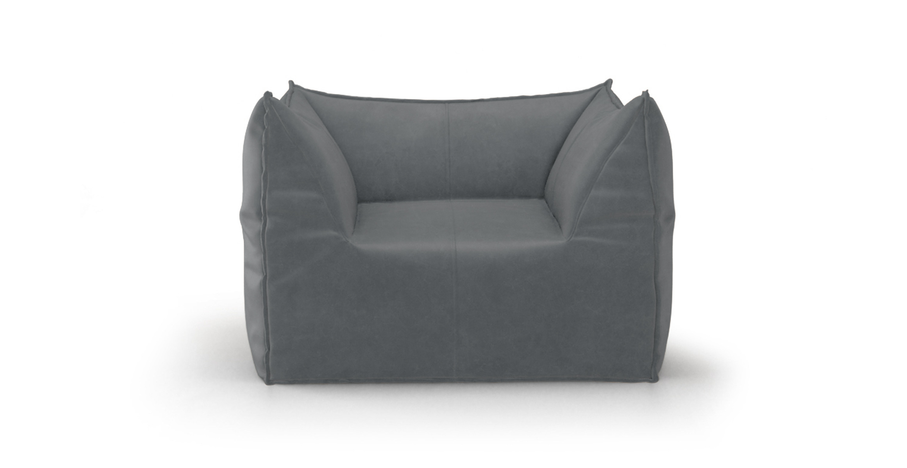 Mario Bellini Leandro Modern Chair - Leather Antique Granite