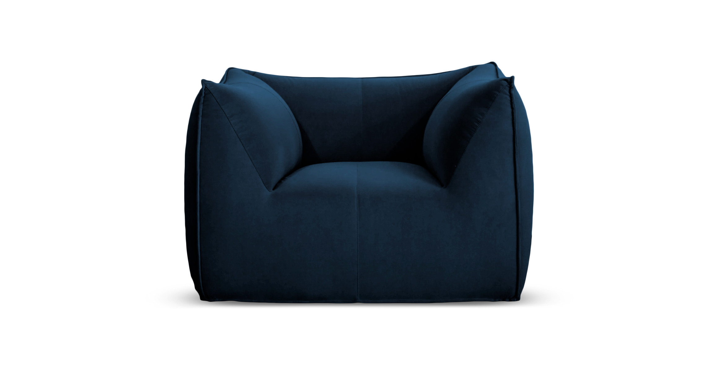 Mario Bellini Leandro Modern Chair -  Velvet Blue Velvet