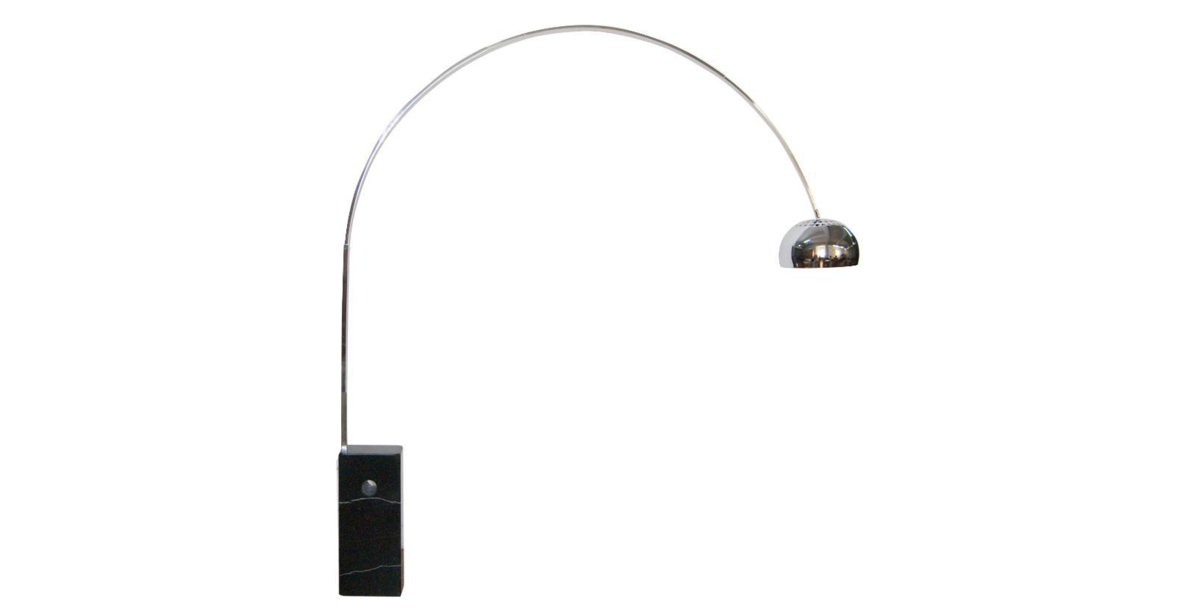 Arco Floor Lamp - Mid Century Modern - Black Marble
