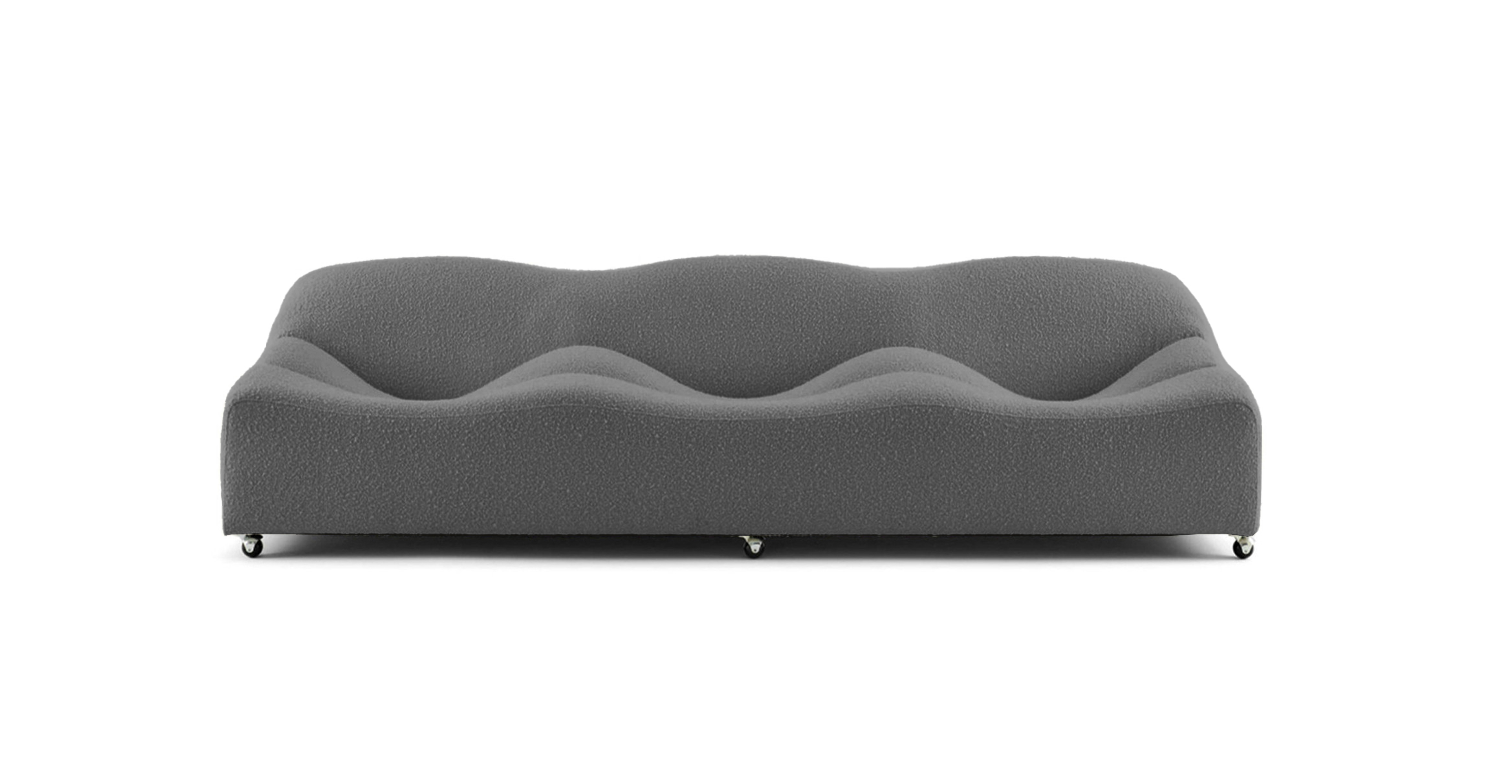 ABCD Mid Century Modern Sofa -  Boucle Gray Boucle