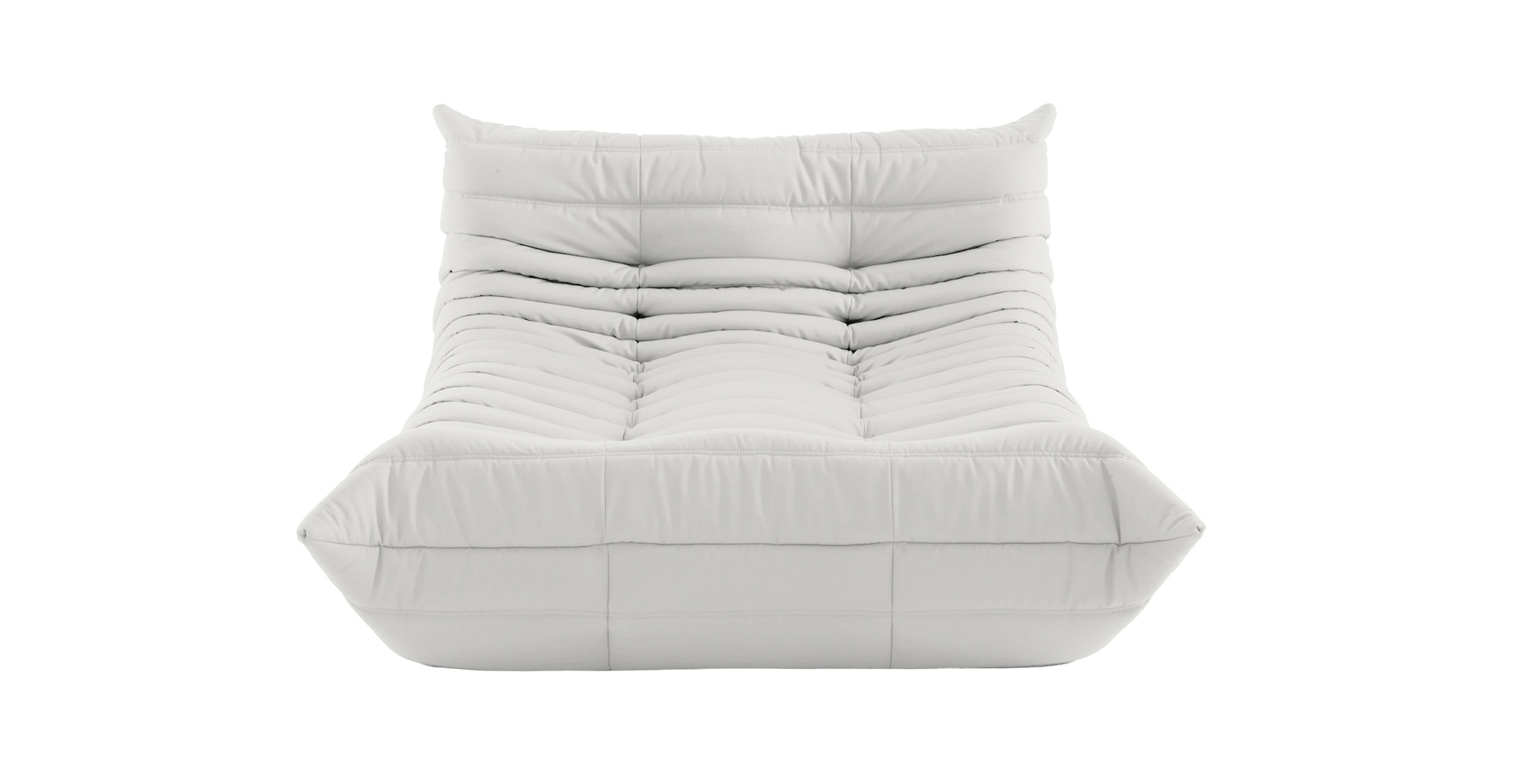 Michel Ducaroy Sunbrella Outdoor Chaise Lounge 2 Seater - Stain Resistant -  Sunbrella Off-White