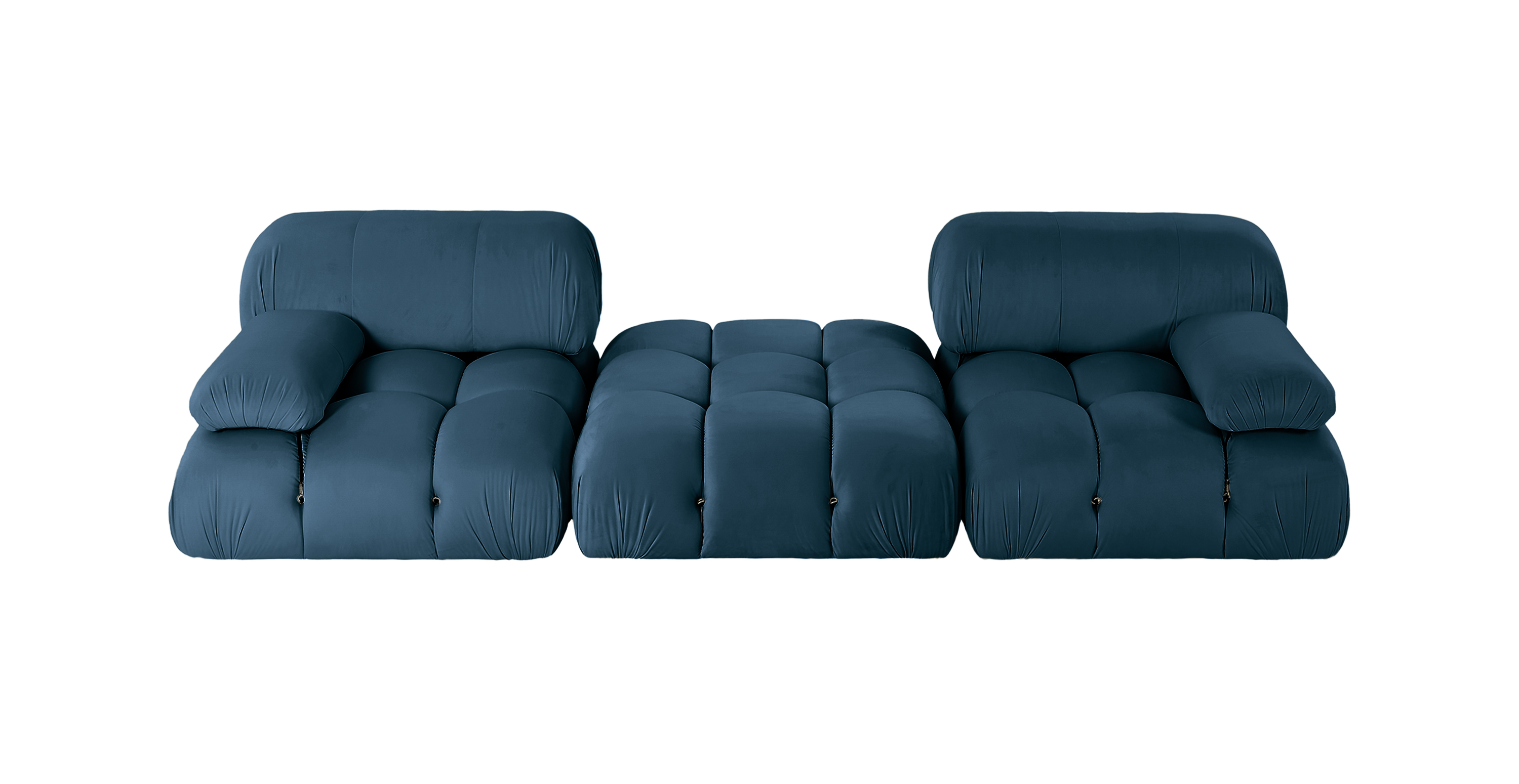 Mario Bellini Modular Sectional Sofa | Configuration D -  Velvet Royal Blue Velvet