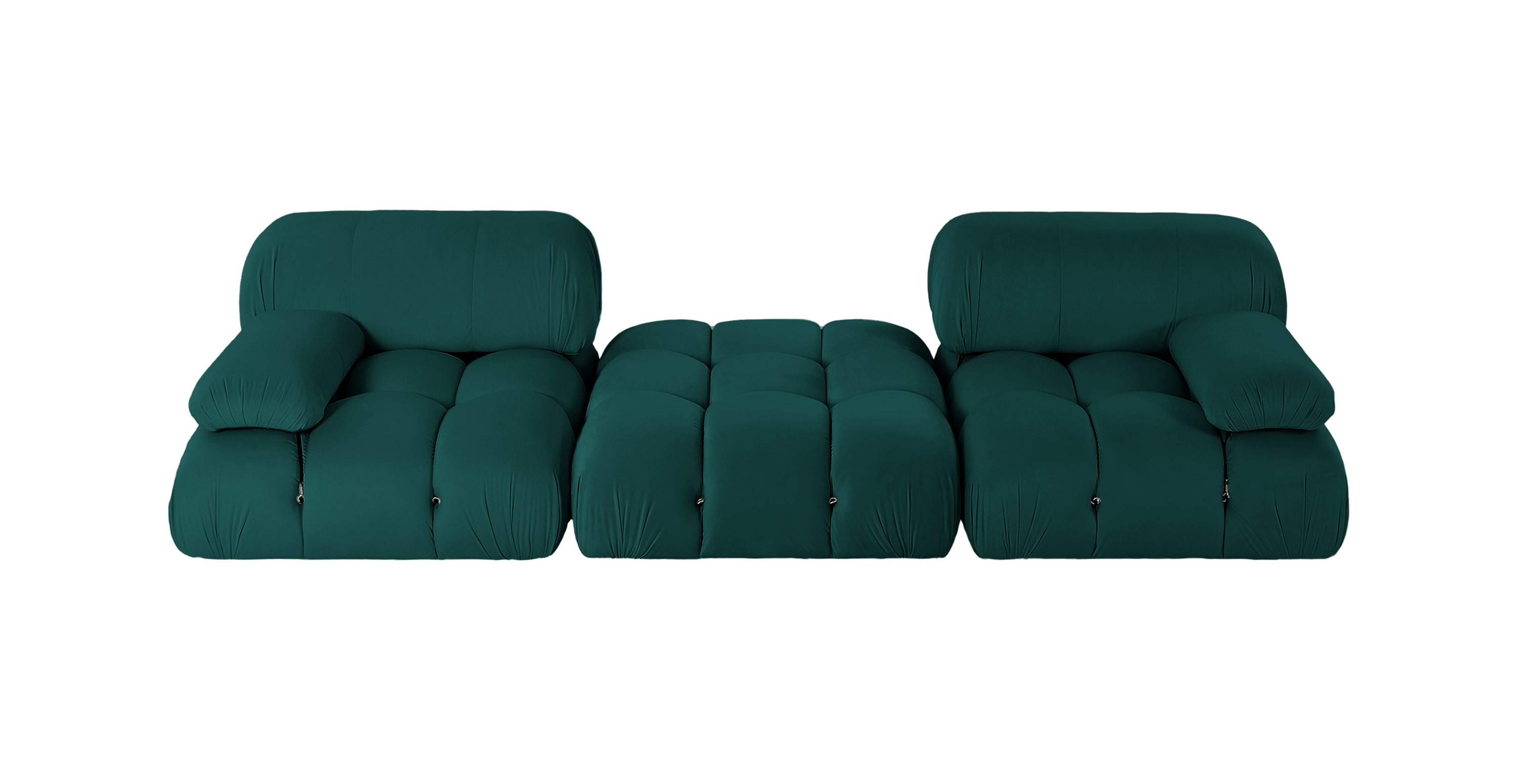 Mario Bellini Modular Sectional Sofa | Configuration D - Velvet Dark Green Velvet