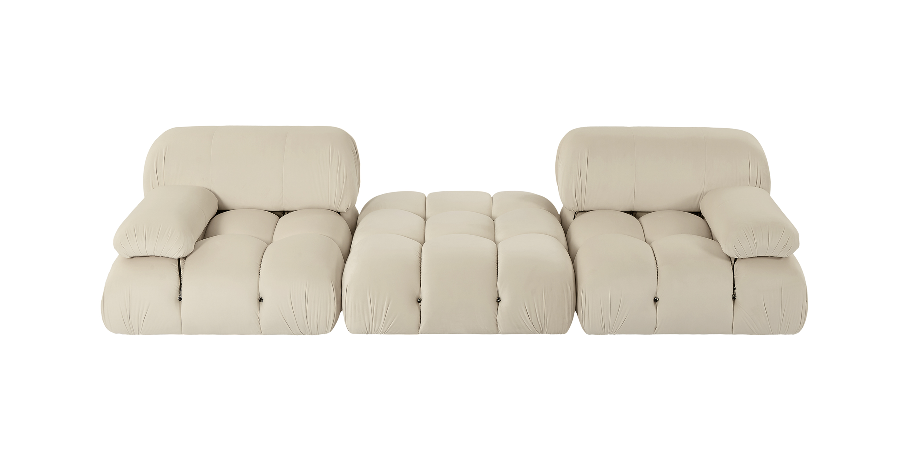 Mario Bellini Modular Sectional Sofa | Configuration D -  Velvet Ivory Velvet