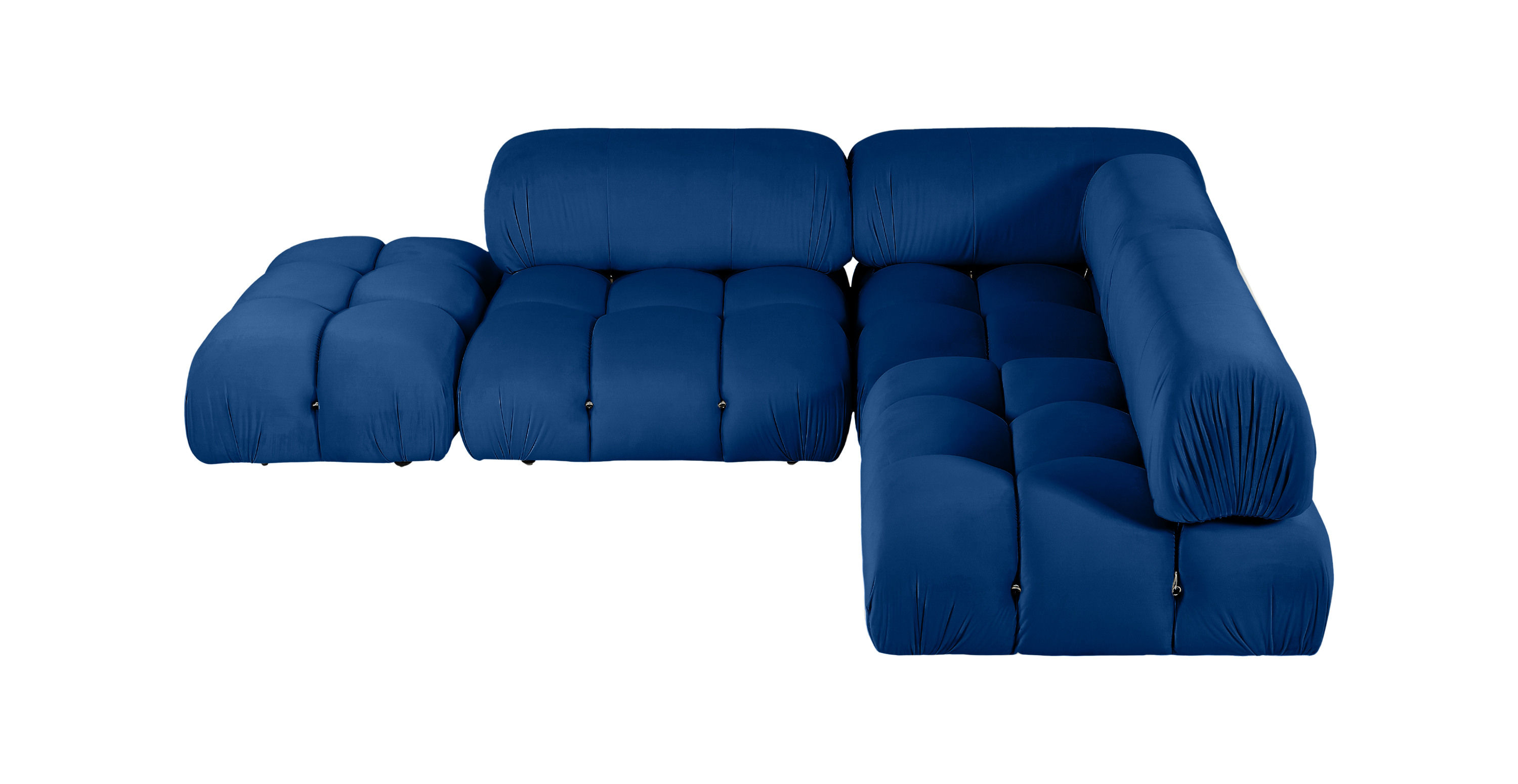Mario Bellini Modular Sectional Sofa | Configuration E -  Velvet Blue Velvet