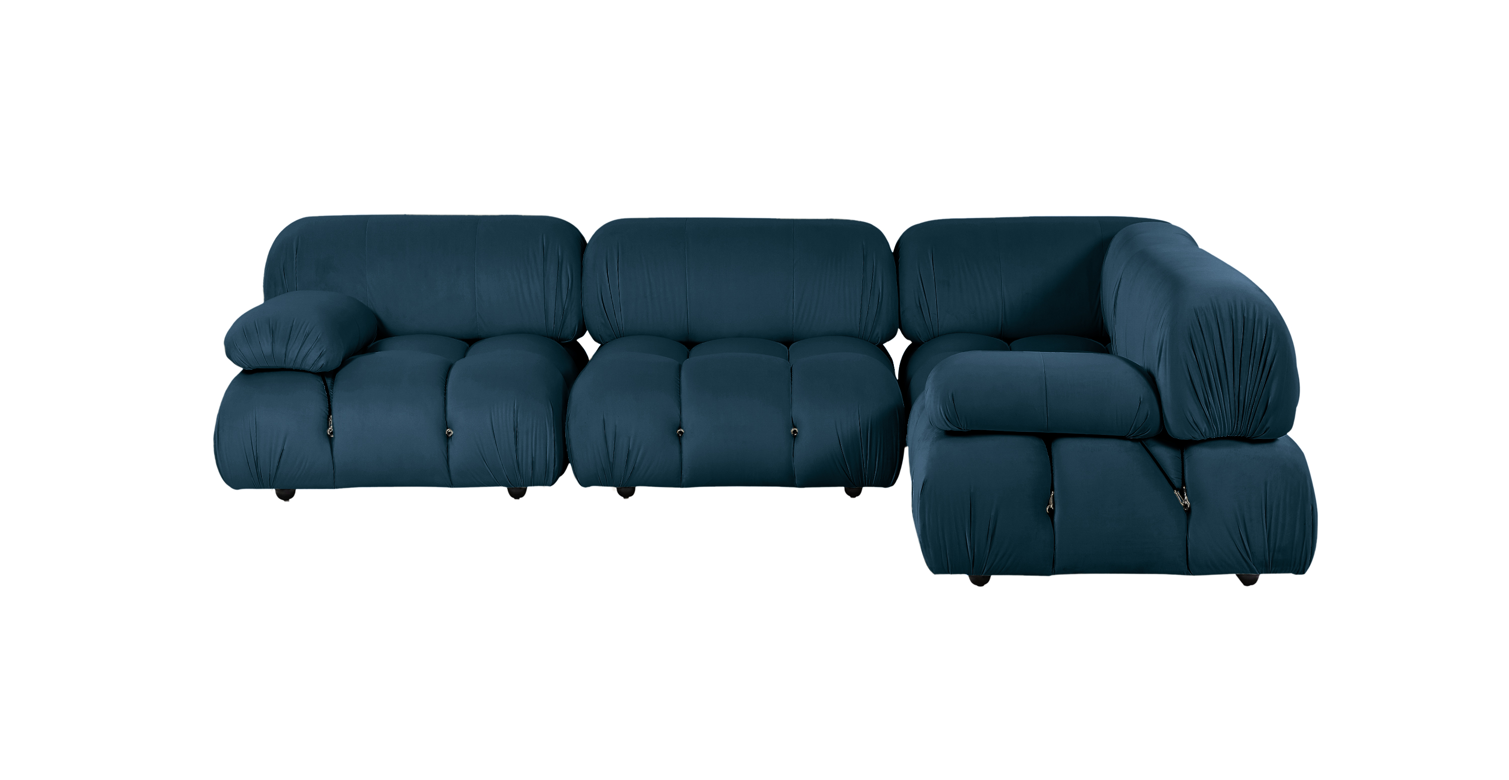 Mario Bellini Modular Sectional Sofa | Configuration F - Velvet Royal Blue Velvet
