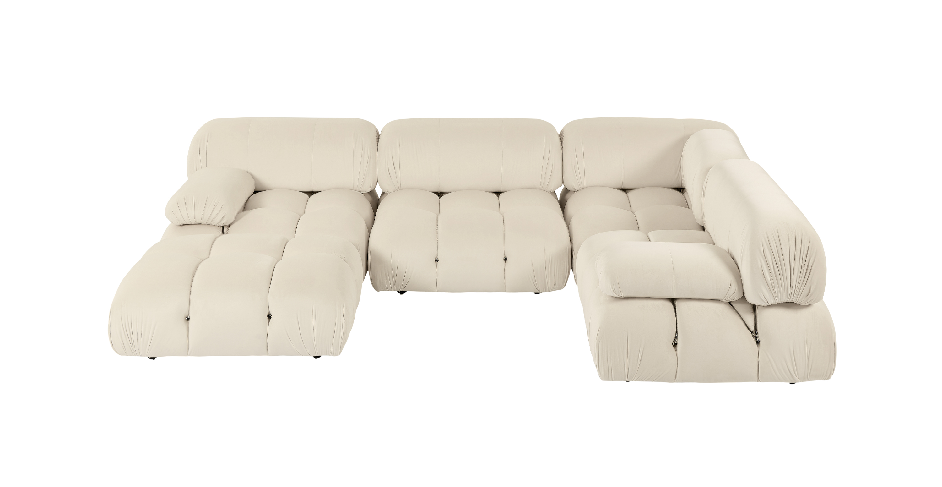 MCM Mario Bellini Modular Sectional Sofa | Configuration G -  Ivory Velvet Velvet
