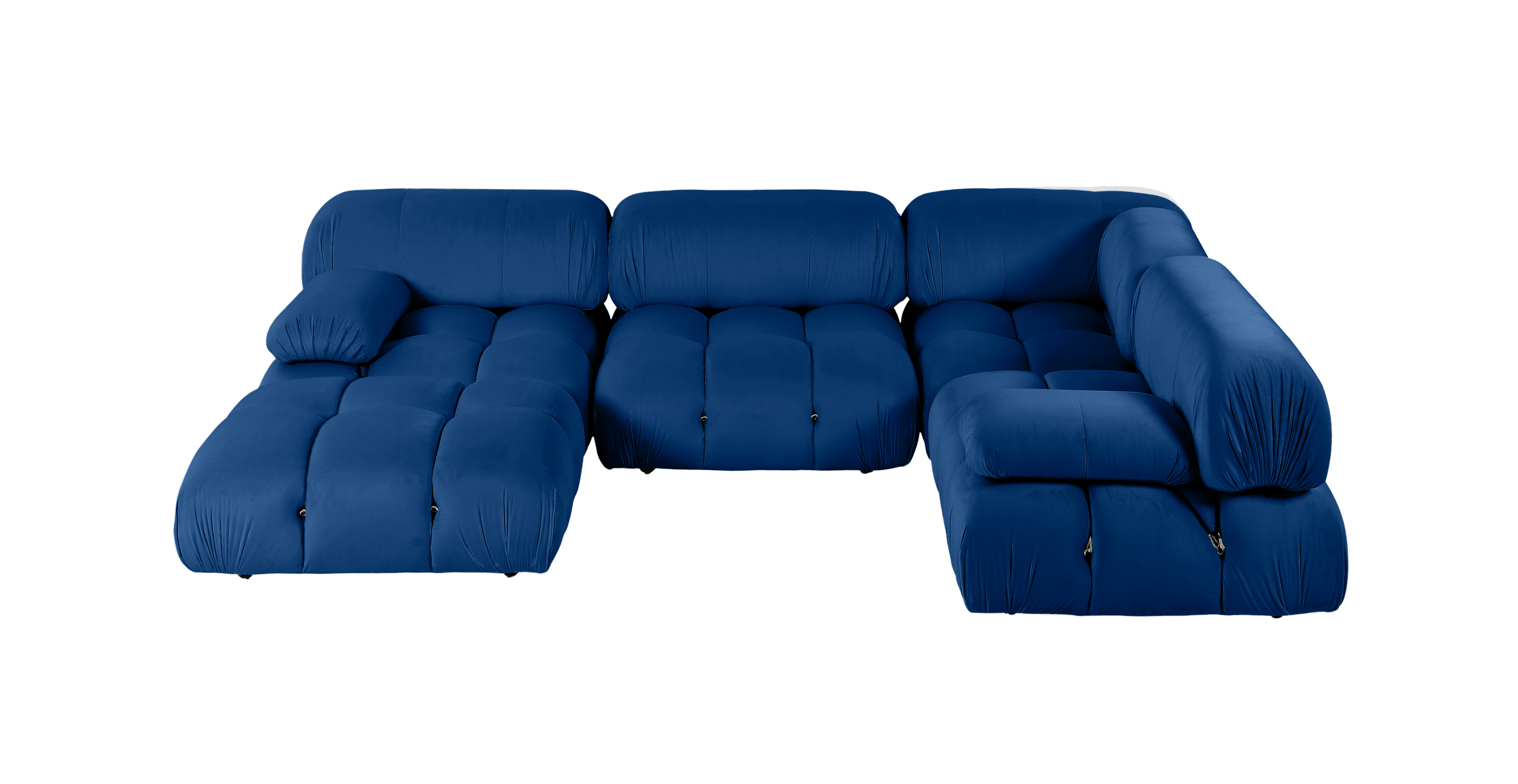 Mario Bellini Modular Sectional Sofa | Configuration G - Velvet Blue Velvet