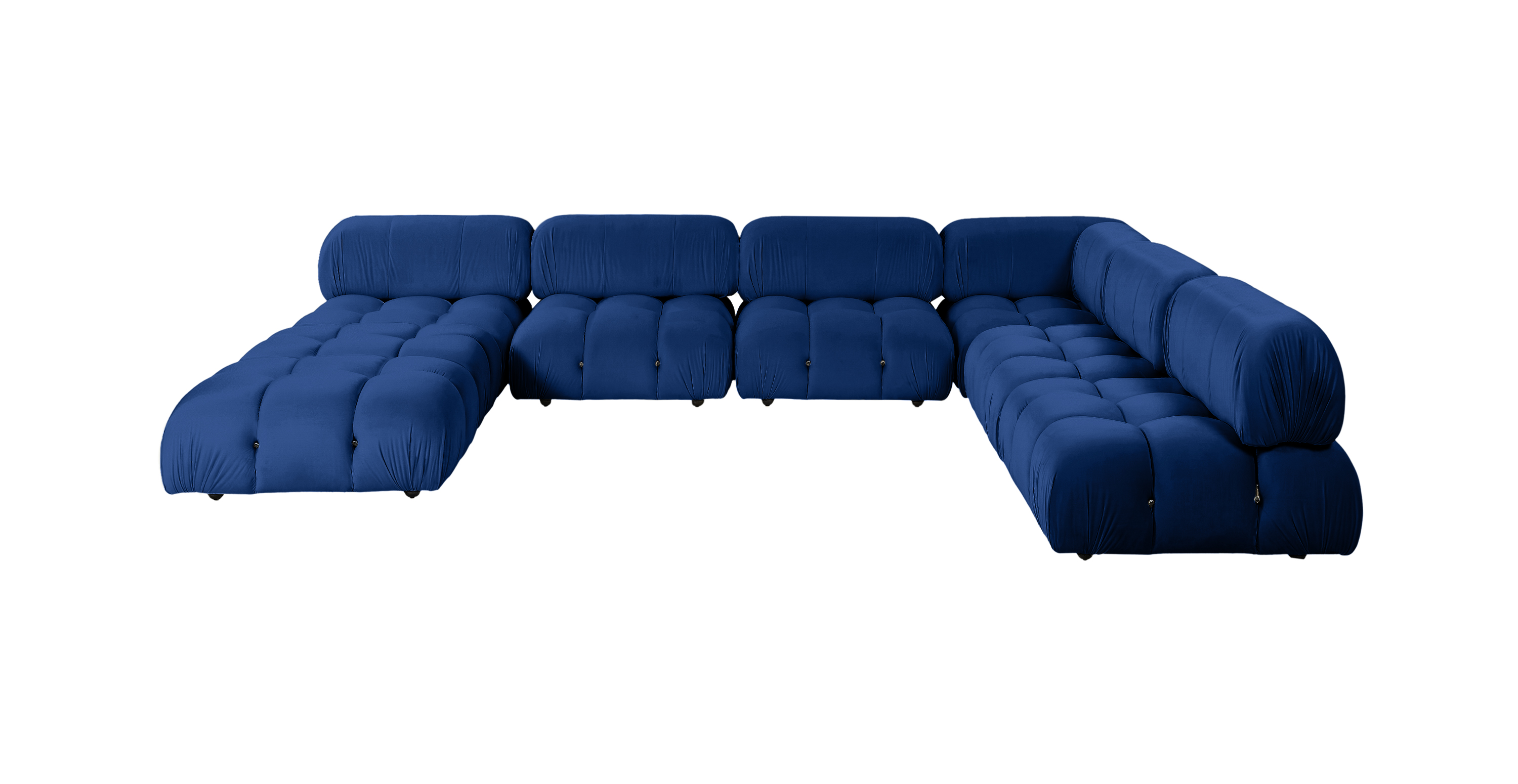 Mario Bellini Modular Sectional Sofa | Configuration H -  Velvet Blue Velvet