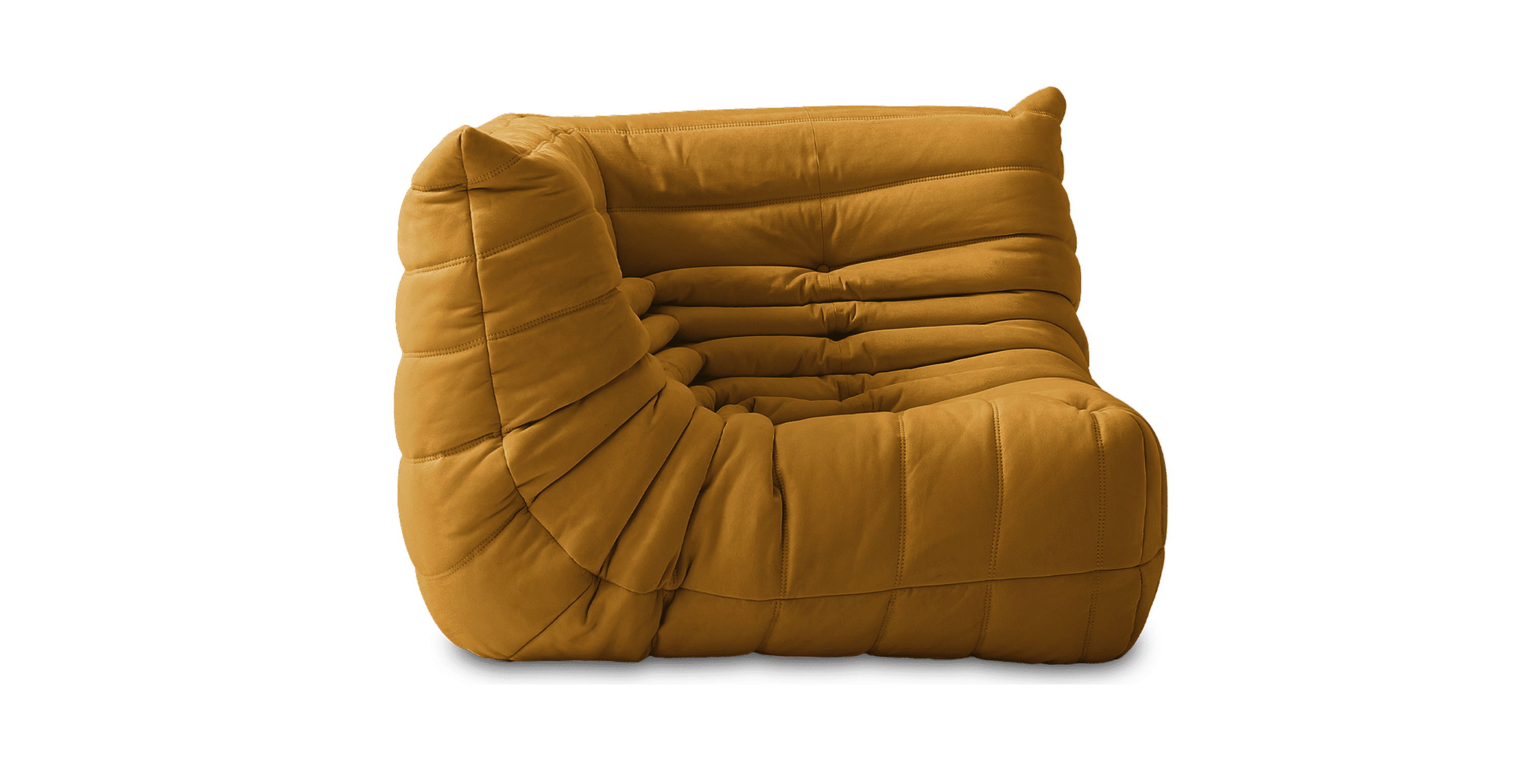 Michel Ducaroy Corner Seat Fabric -  Alcantara Suede Amber Yellow