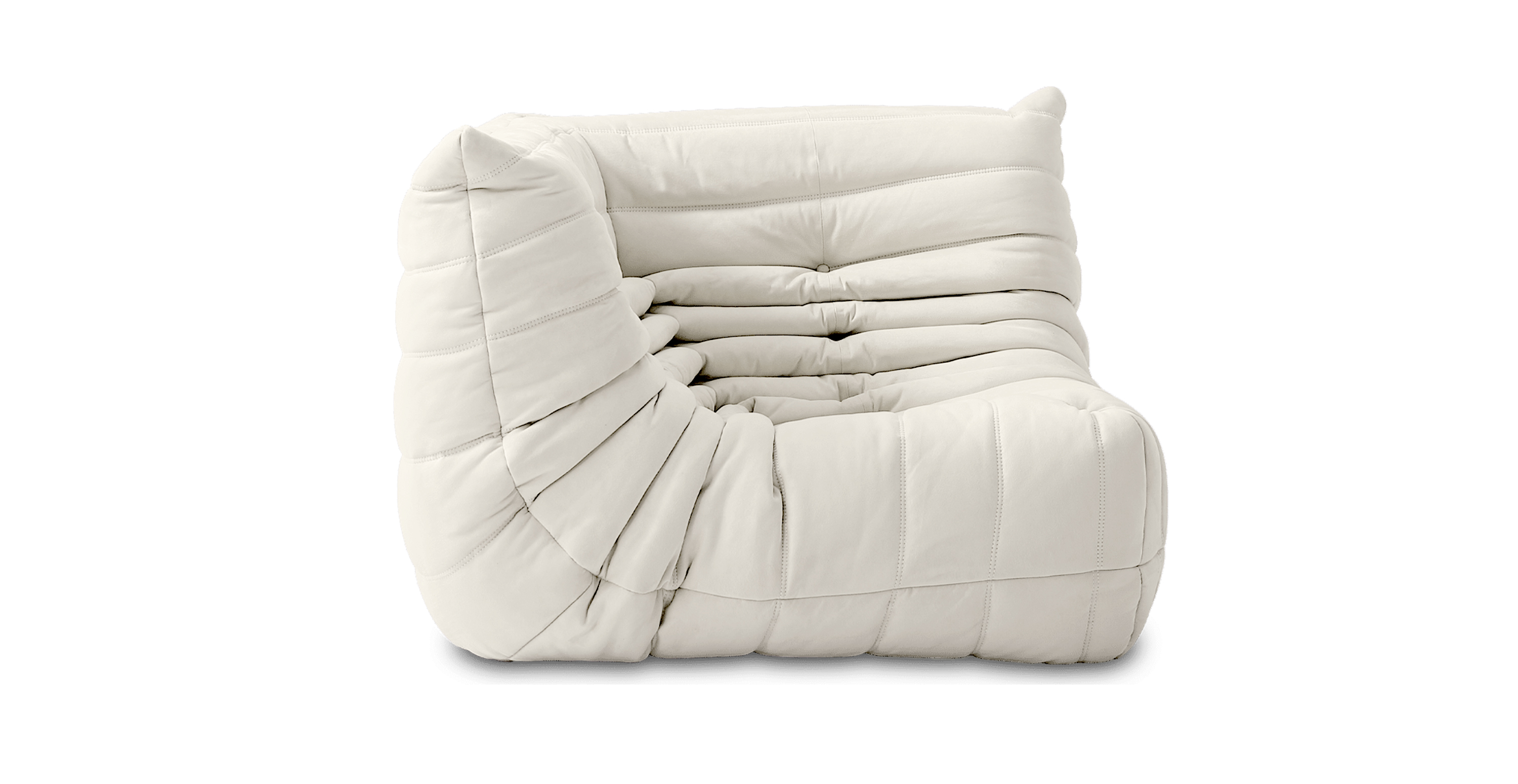 Michel Ducaroy Corner Seat Fabric -  Alcantara Suede Beige Alcantara Suede