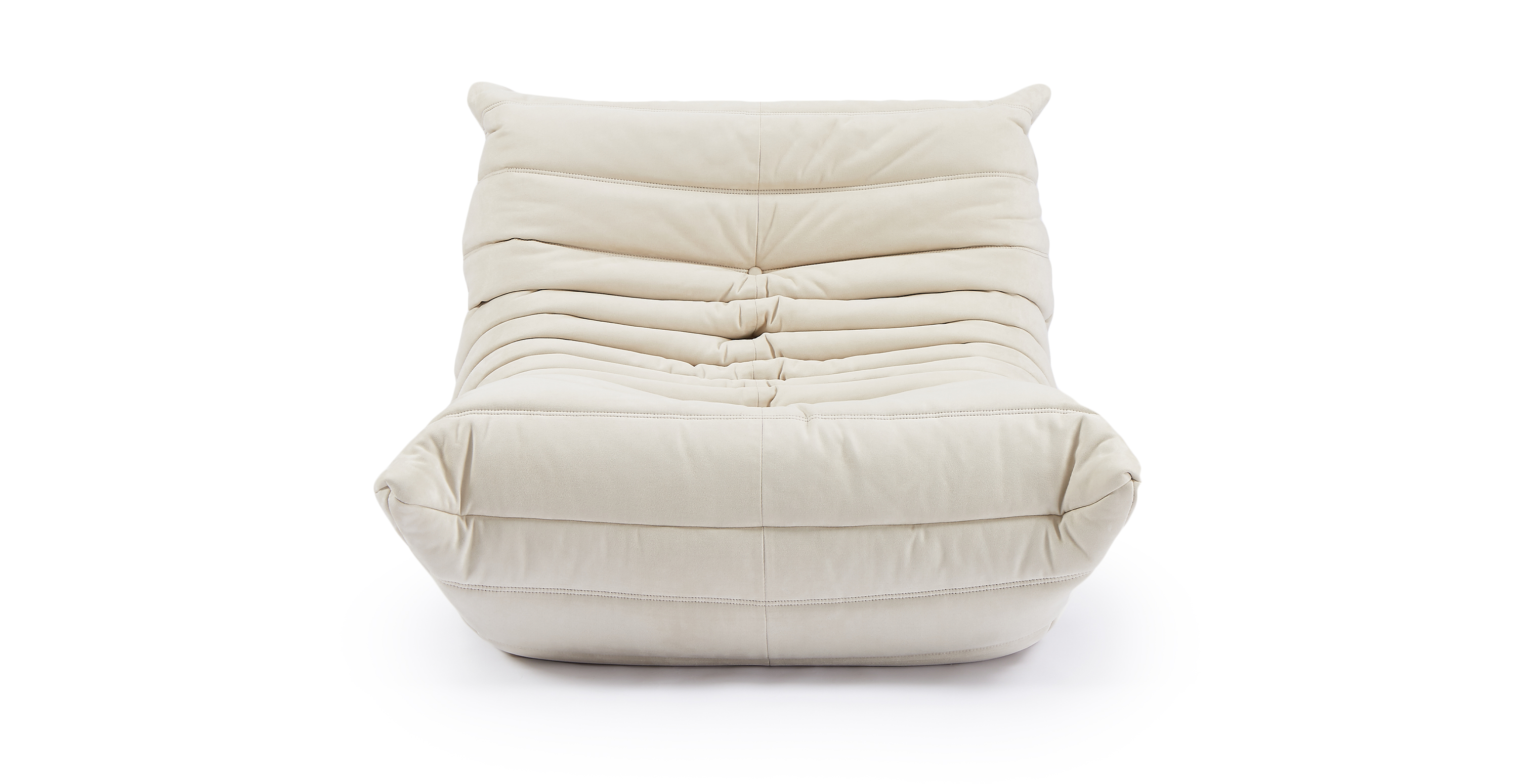 Michel Ducaroy Alcantara Suede Fireside Chair -  Alcantara Suede Beige Alcantara Suede