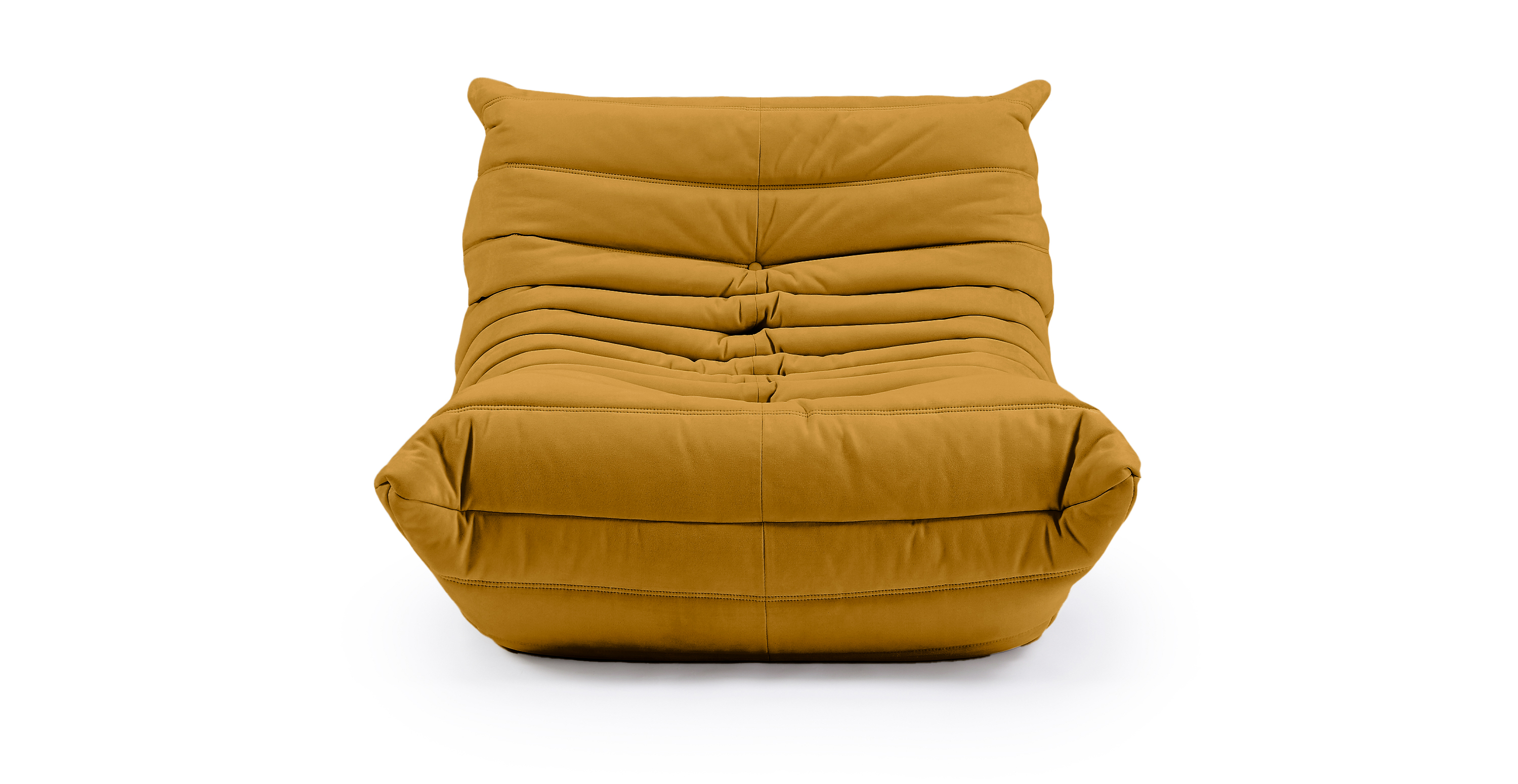 MCM Michel Ducaroy Alcantara Suede Fireside Chair -  Alcantara Suede Amber Yellow