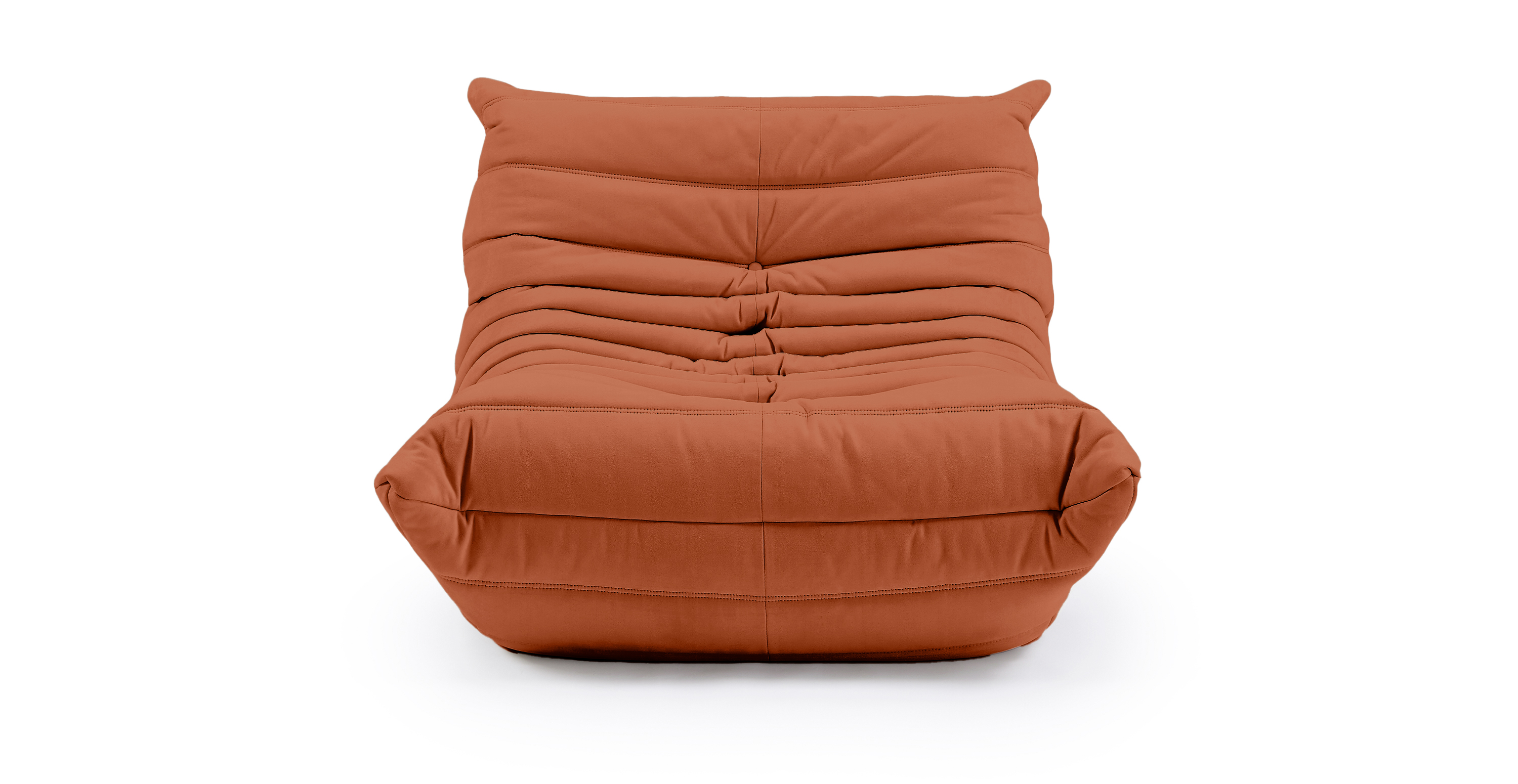 Michel Ducaroy Alcantara Suede Fireside Chair -  Alcantara Suede Burnt Orange