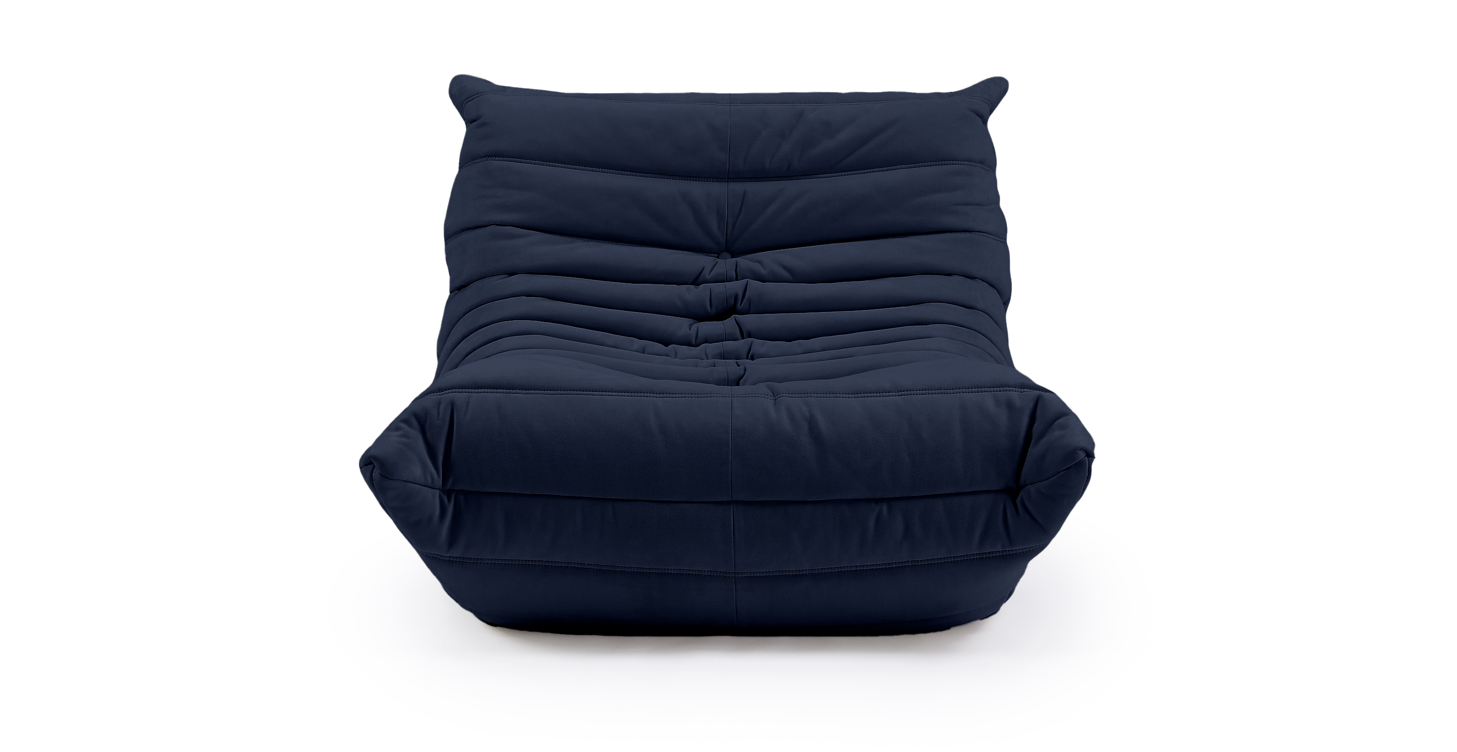 Michel Ducaroy Alcantara Suede Fireside Chair -  Alcantara Suede Dark Navy