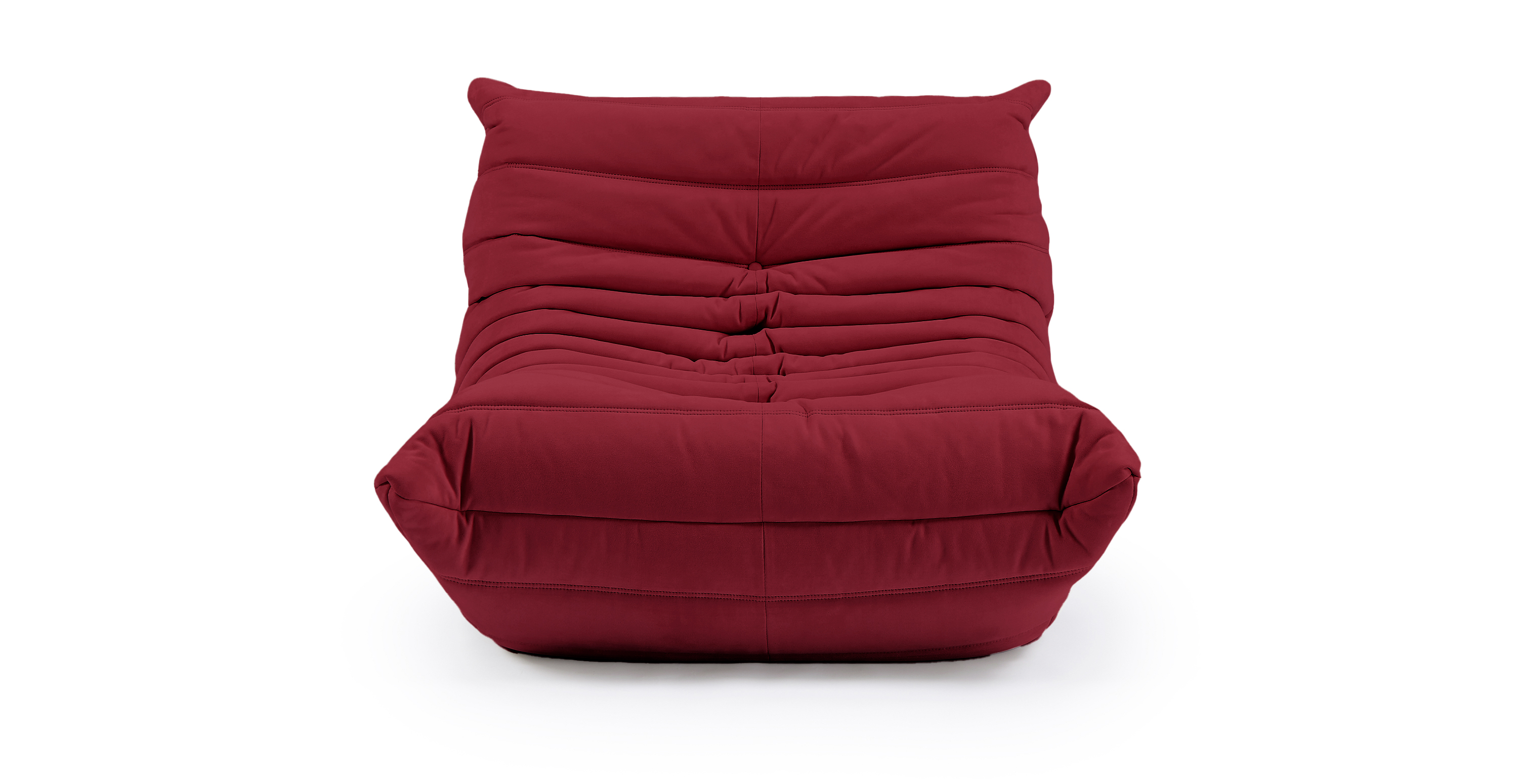 Michel Ducaroy Alcantara Suede Fireside Chair -  Alcantara Suede Red Burgundy